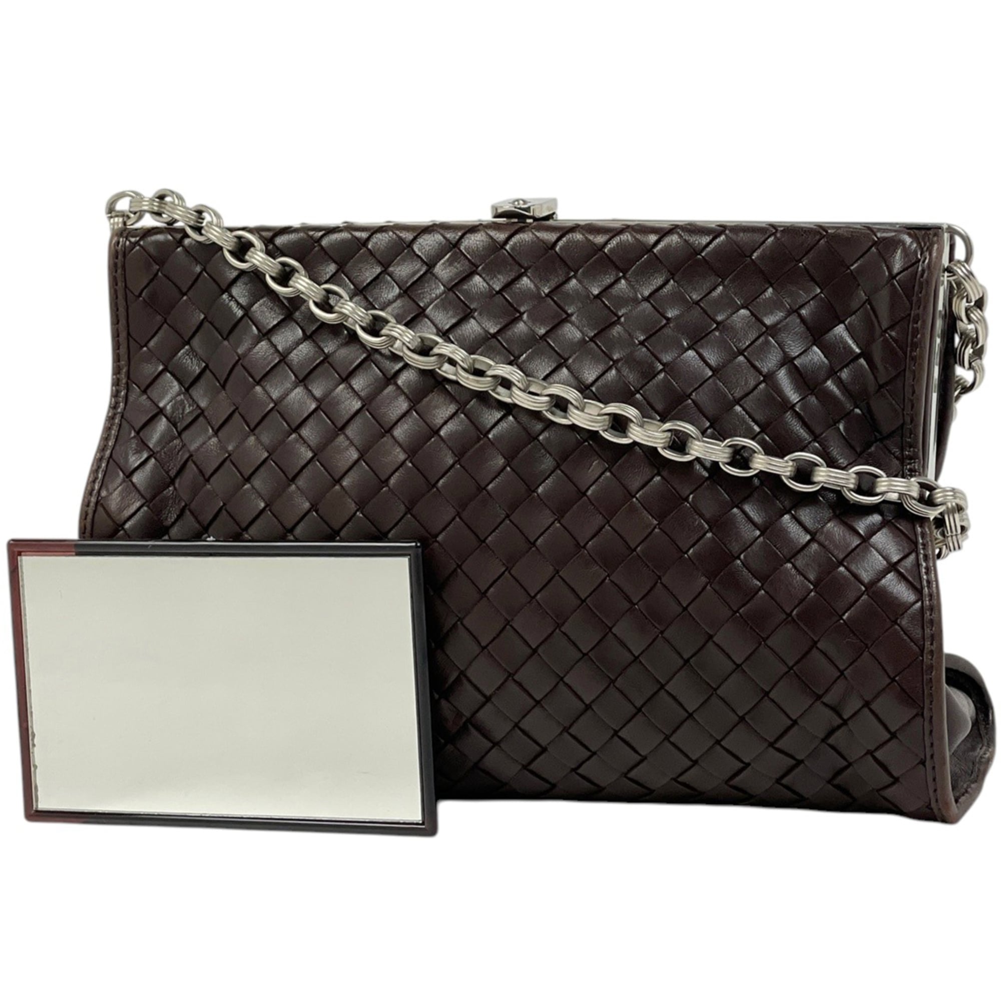 Bottega Veneta Brown Intrecciato Leather Shoulder Bag (Pre-Owned)
