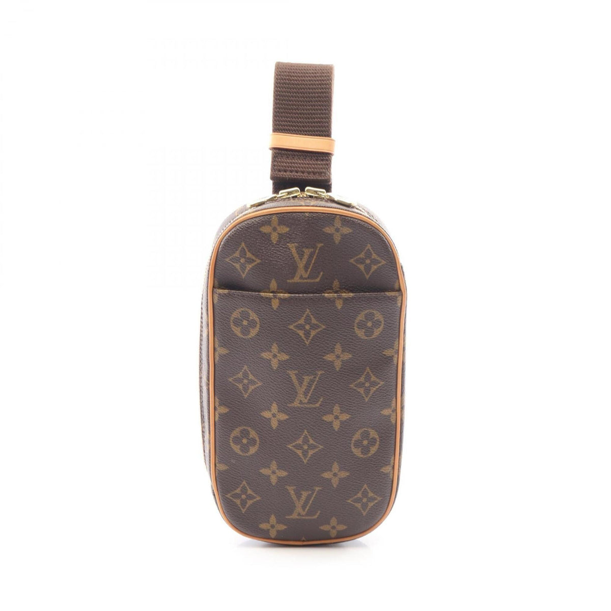 Louis Vuitton Brown Coated Canvas Leather Fanny Pack Handbag (Pre-Owned)