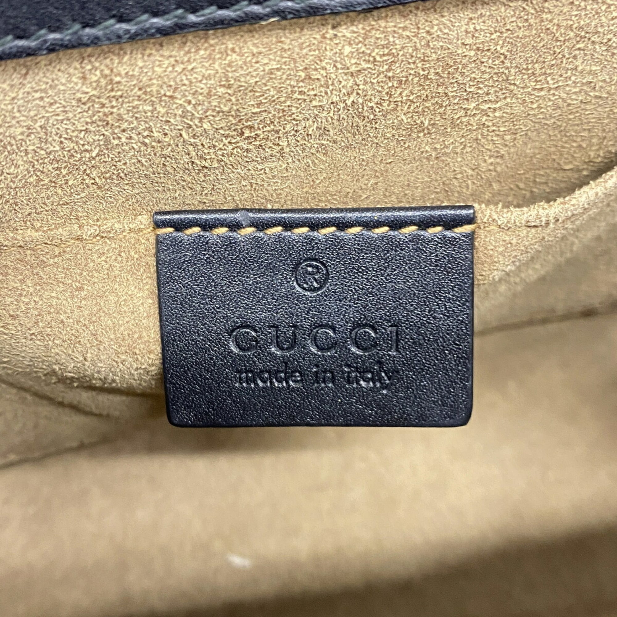 Gucci Black Brown Pvc Shoulder Bag (Pre-Owned)