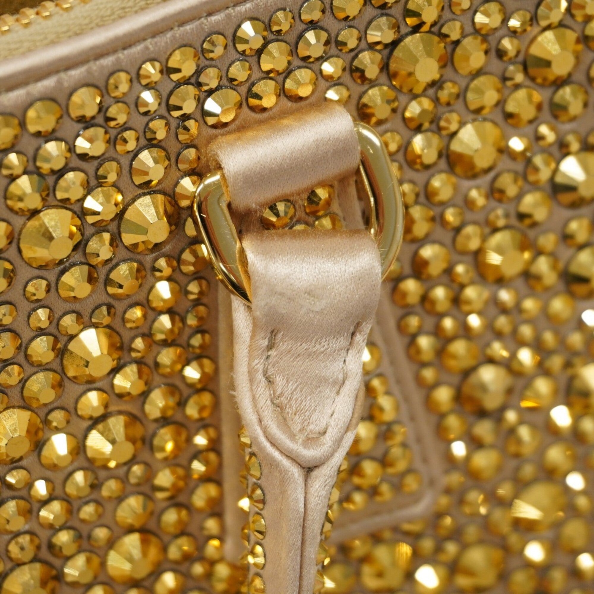 Prada Gold Satin Handbag (Pre-Owned)