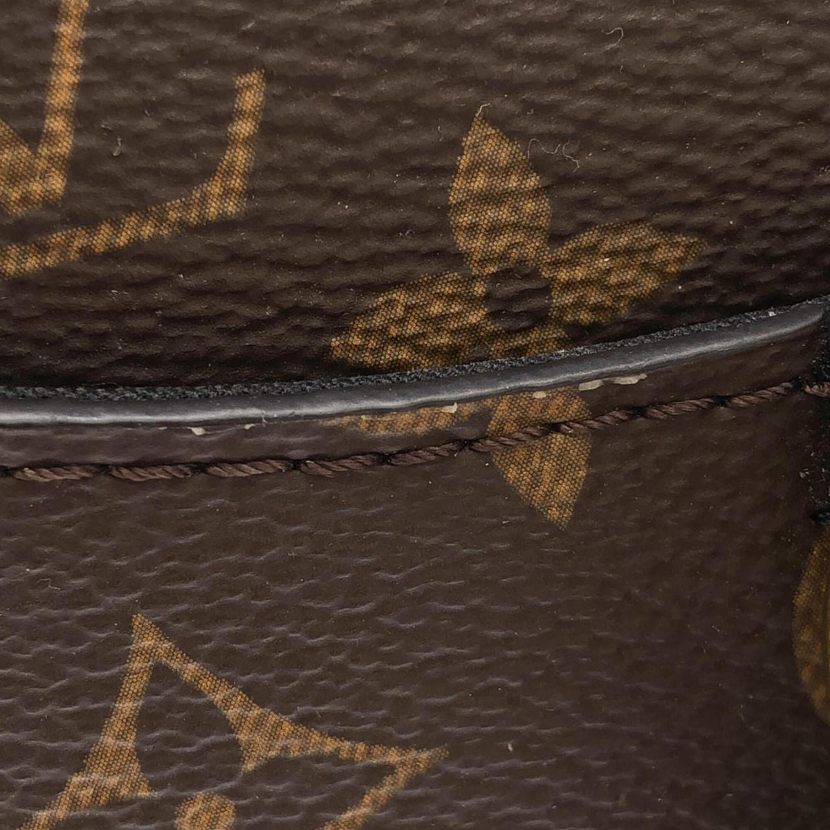 Louis Vuitton Black Marron Coated Canvas Shoulder Bag (Pre-Owned)