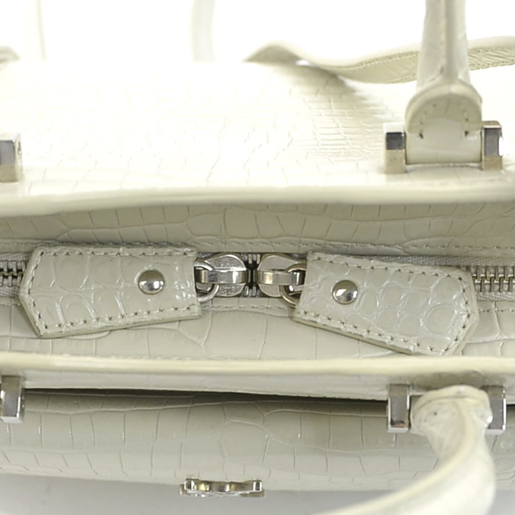 Saint Laurent Ivory Leather Handbag Pouch Shoulder Bag (Pre-Owned)