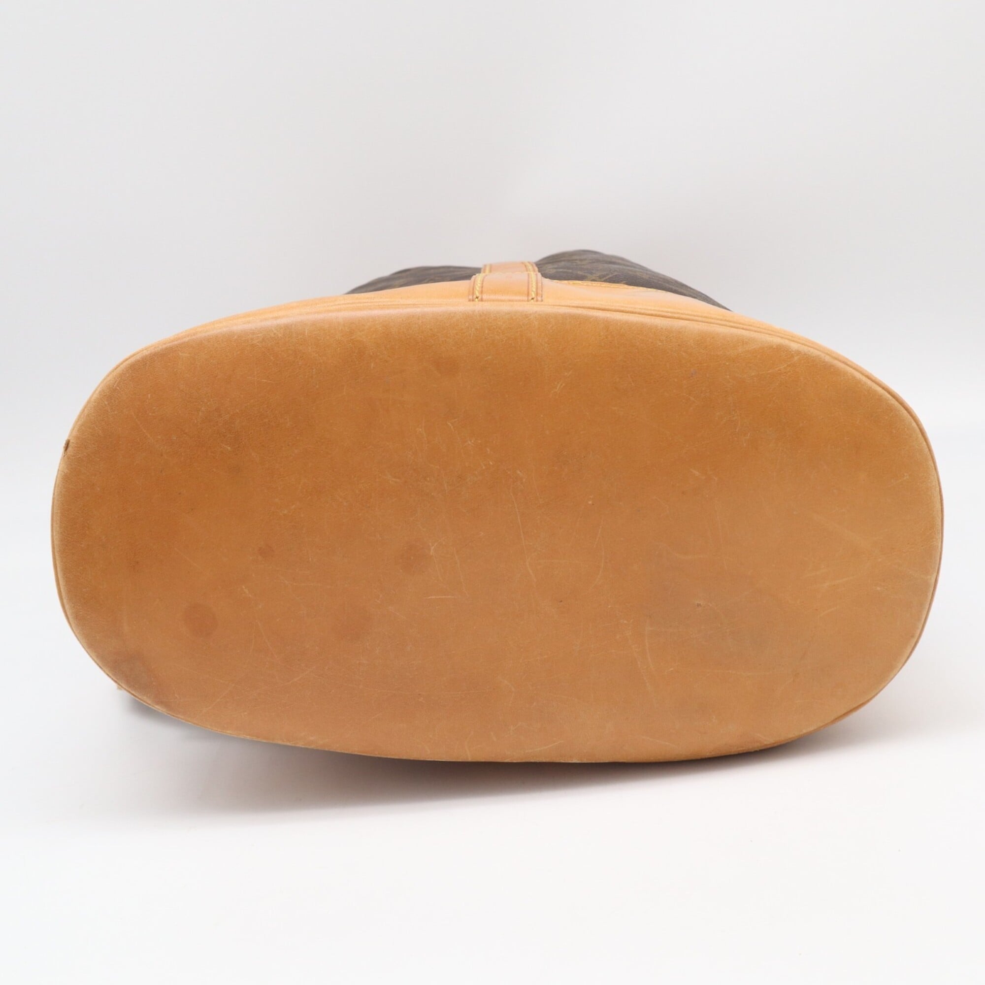 Louis Vuitton Beige Brown Coated Canvas Leather Pouch Shoulder Bag (Pre-Owned)