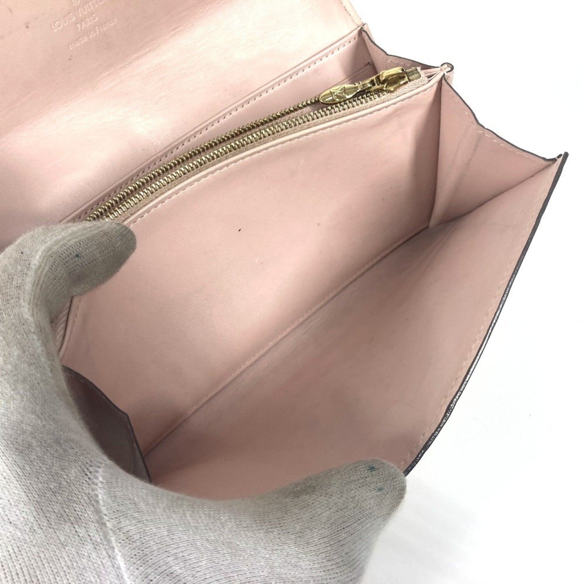 Louis Vuitton Monogram Vernis Pink Rose Angelique Monogram Vernis Long Wallet (Bi-Fold) (Pre-Owned)