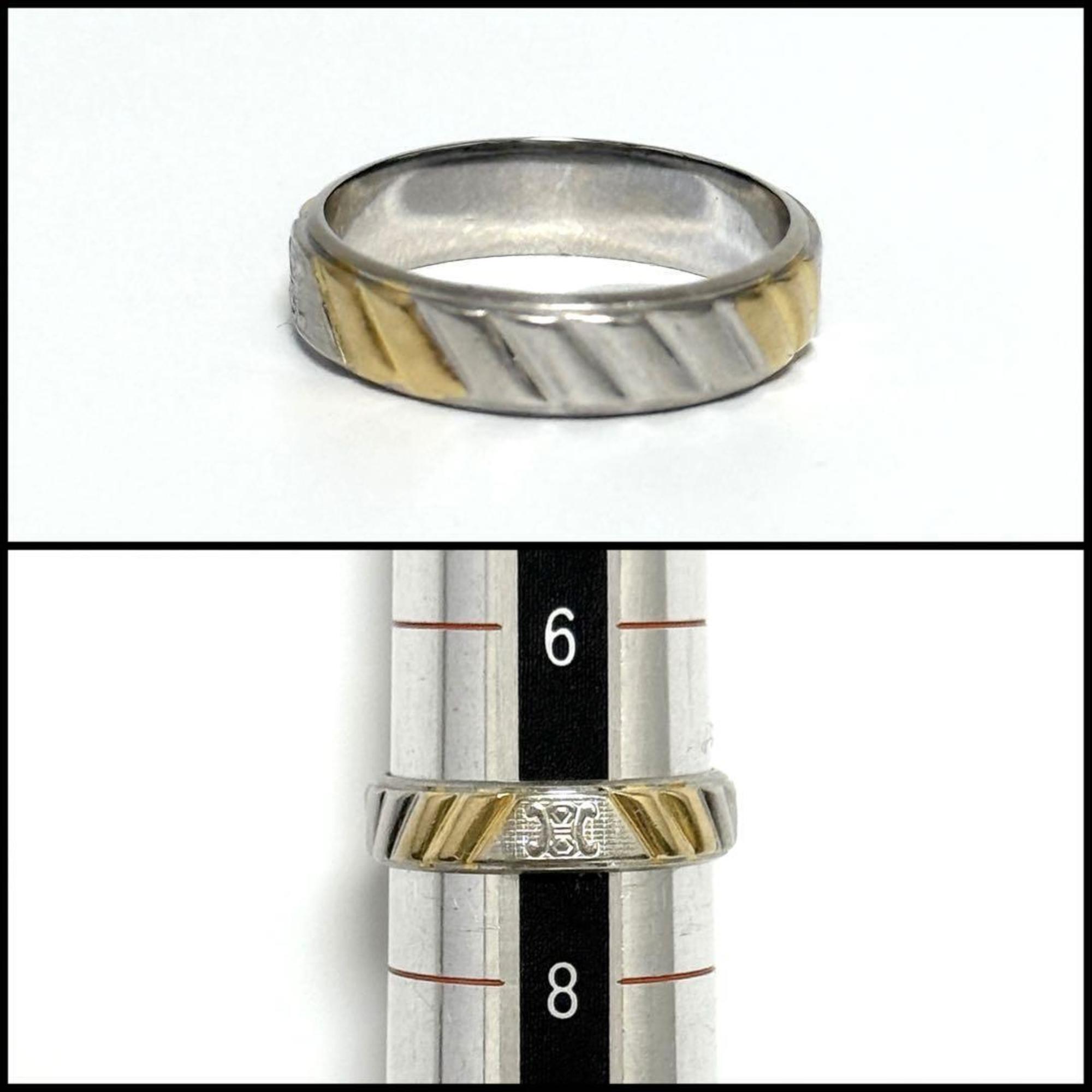 Celine Yellow Gold (18K) Platinum 950 Band Ring (Pre-Owned)
