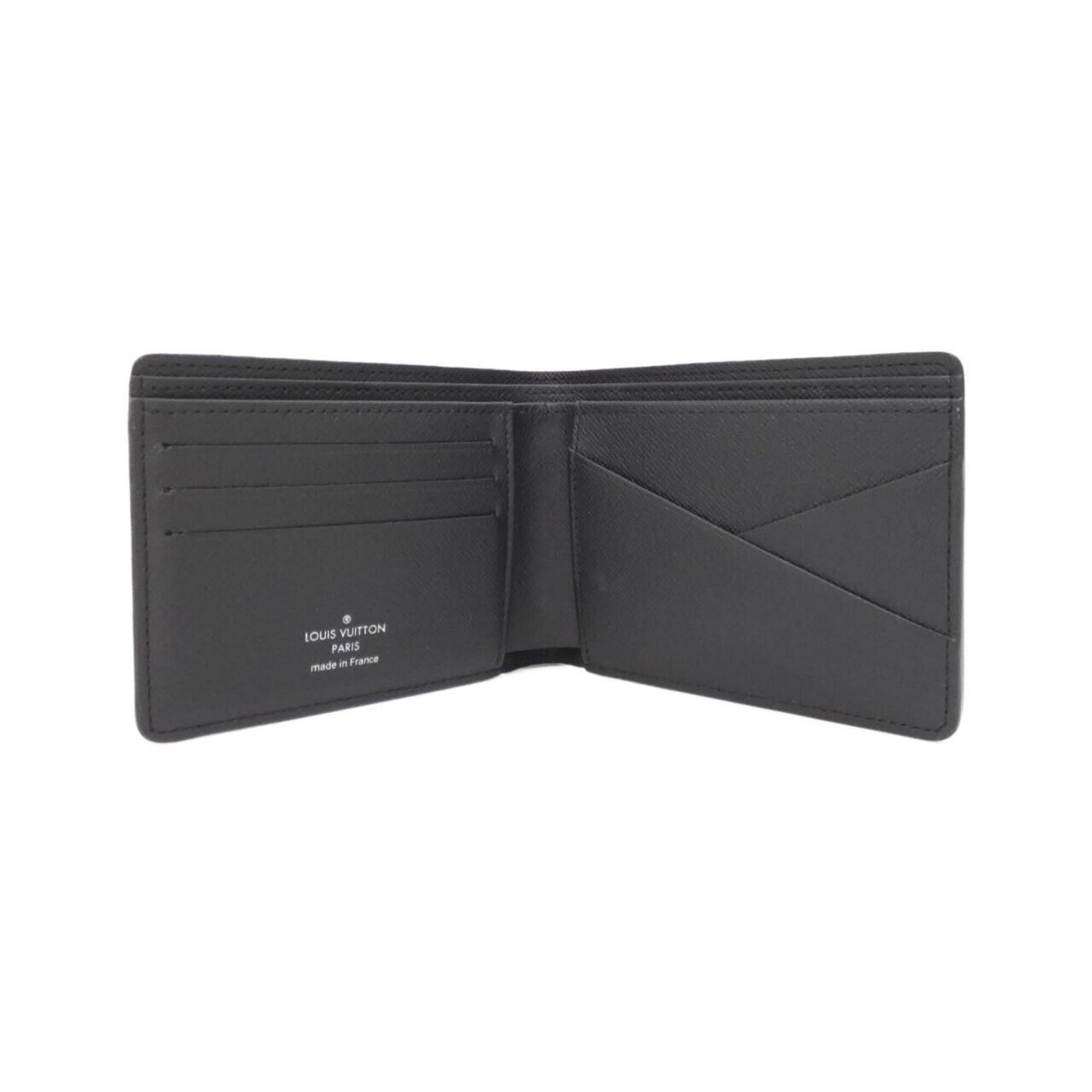 Louis Vuitton Black Coated Canvas Bill Wallet (Bi-Fold) (Pre-Owned)