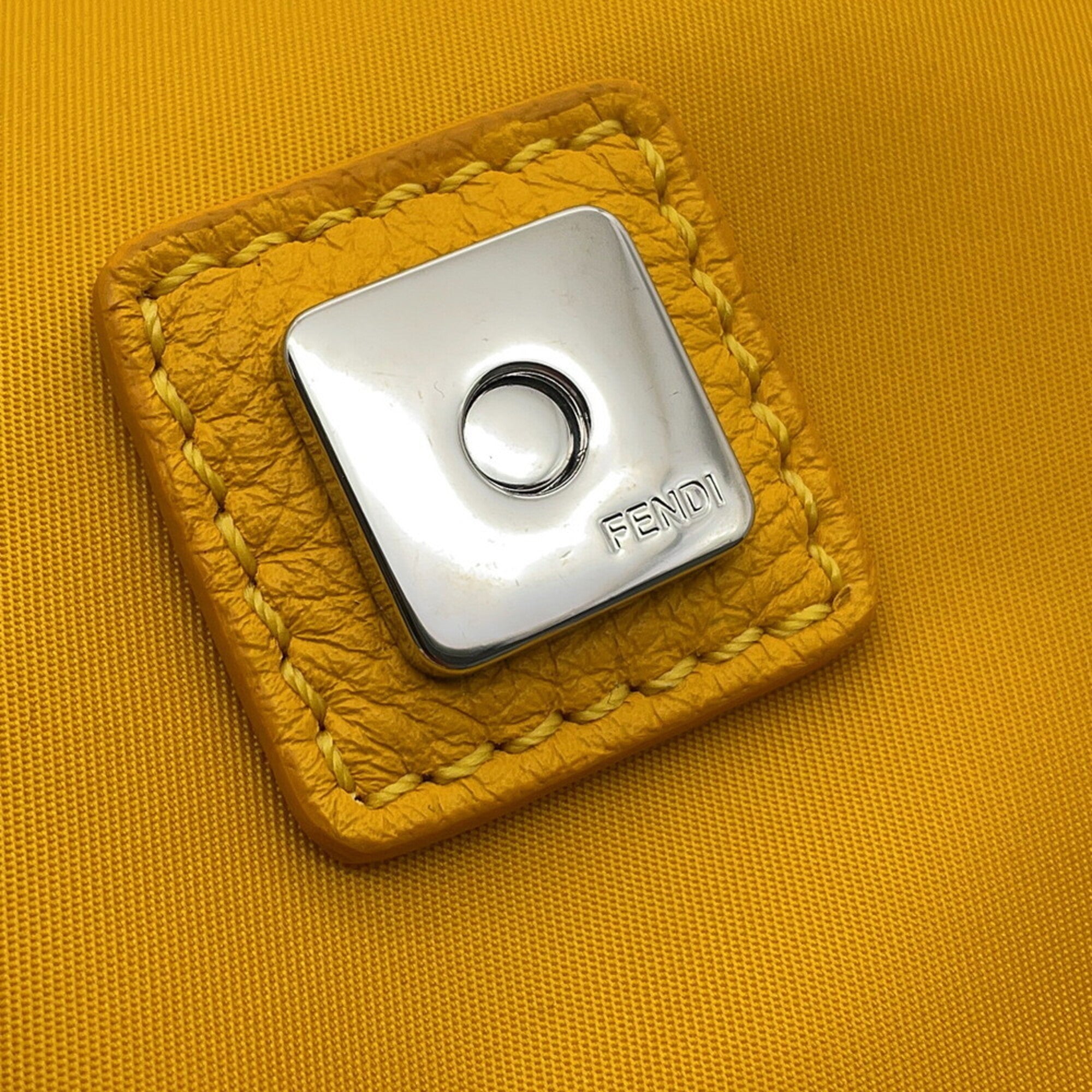 Fendi Yellow Nylon Shoulder Bag (Pre-Owned)