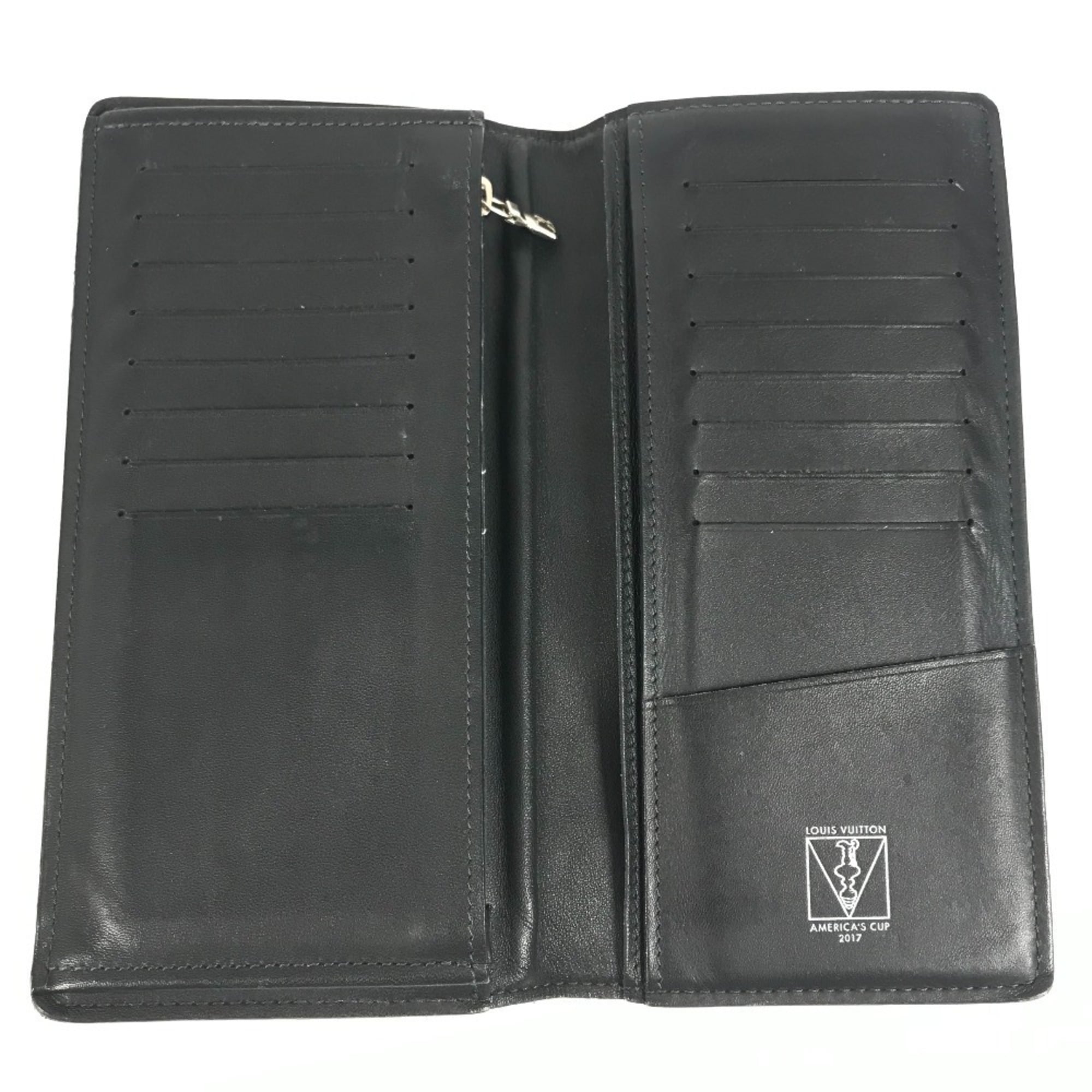 Louis Vuitton Blue Navy Red Color White Long Wallet (Bi-Fold) (Pre-Owned)