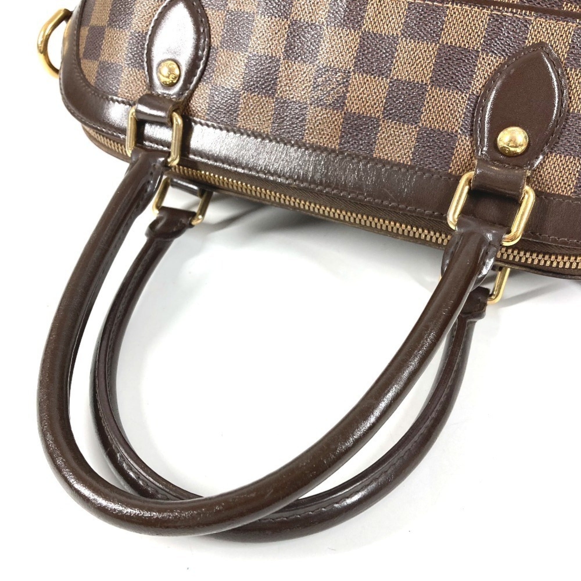 Louis Vuitton Damier Brown Ebene Damier Canvas Handbag Tote Bag (Pre-Owned)