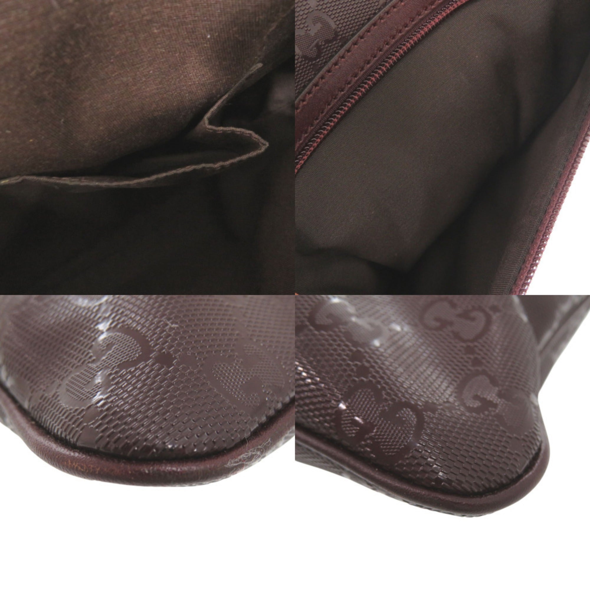 Gucci Bordeaux Pvc Leather Shoulder Bag (Pre-Owned)