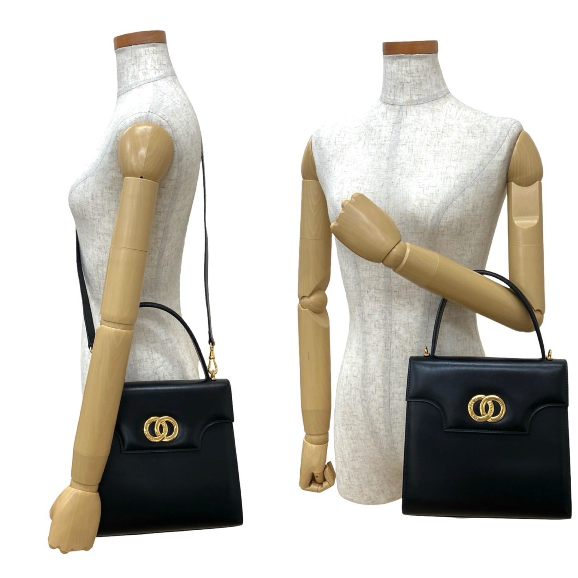 Celine Black Leather Handbag Shoulder Bag (Pre-Owned)