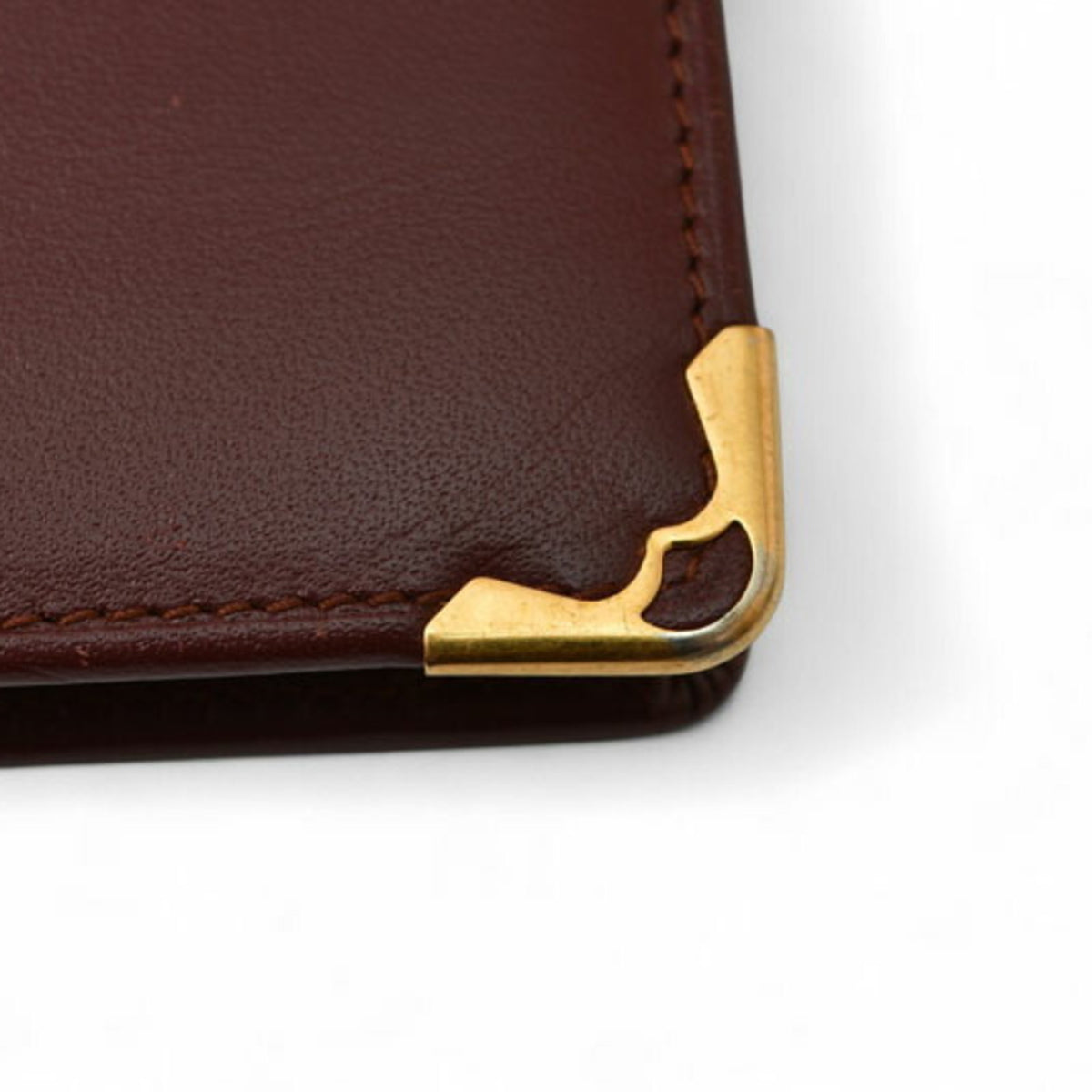 Cartier Bordeaux Leather Wallet (Bi-Fold) (Pre-Owned)