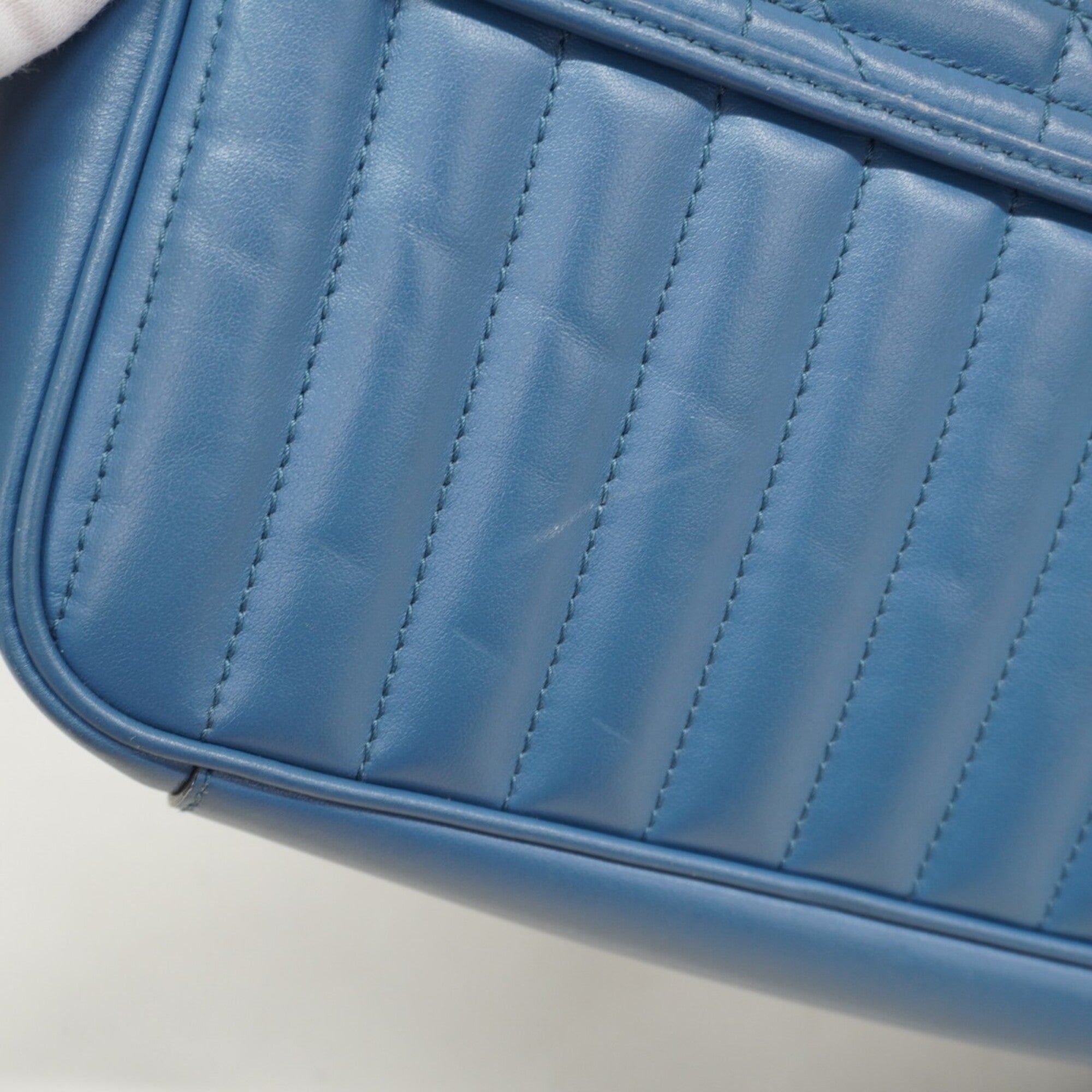 Gucci Blue Leather Shoulder Bag (Pre-Owned)