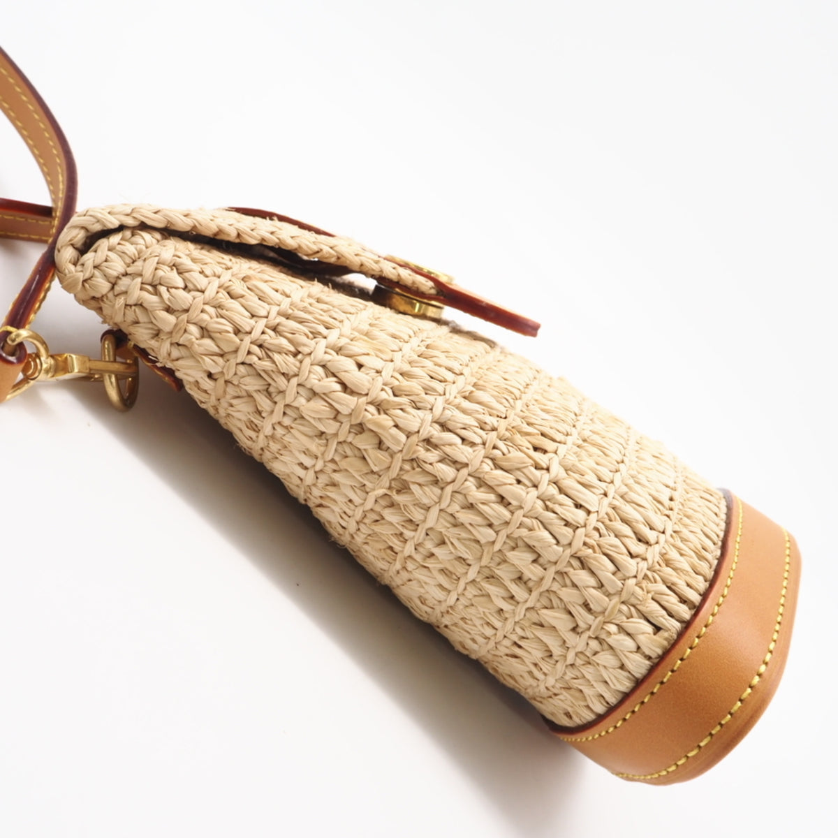 Louis Vuitton Beige Brown Natural Leather Shoulder Bag (Pre-Owned)