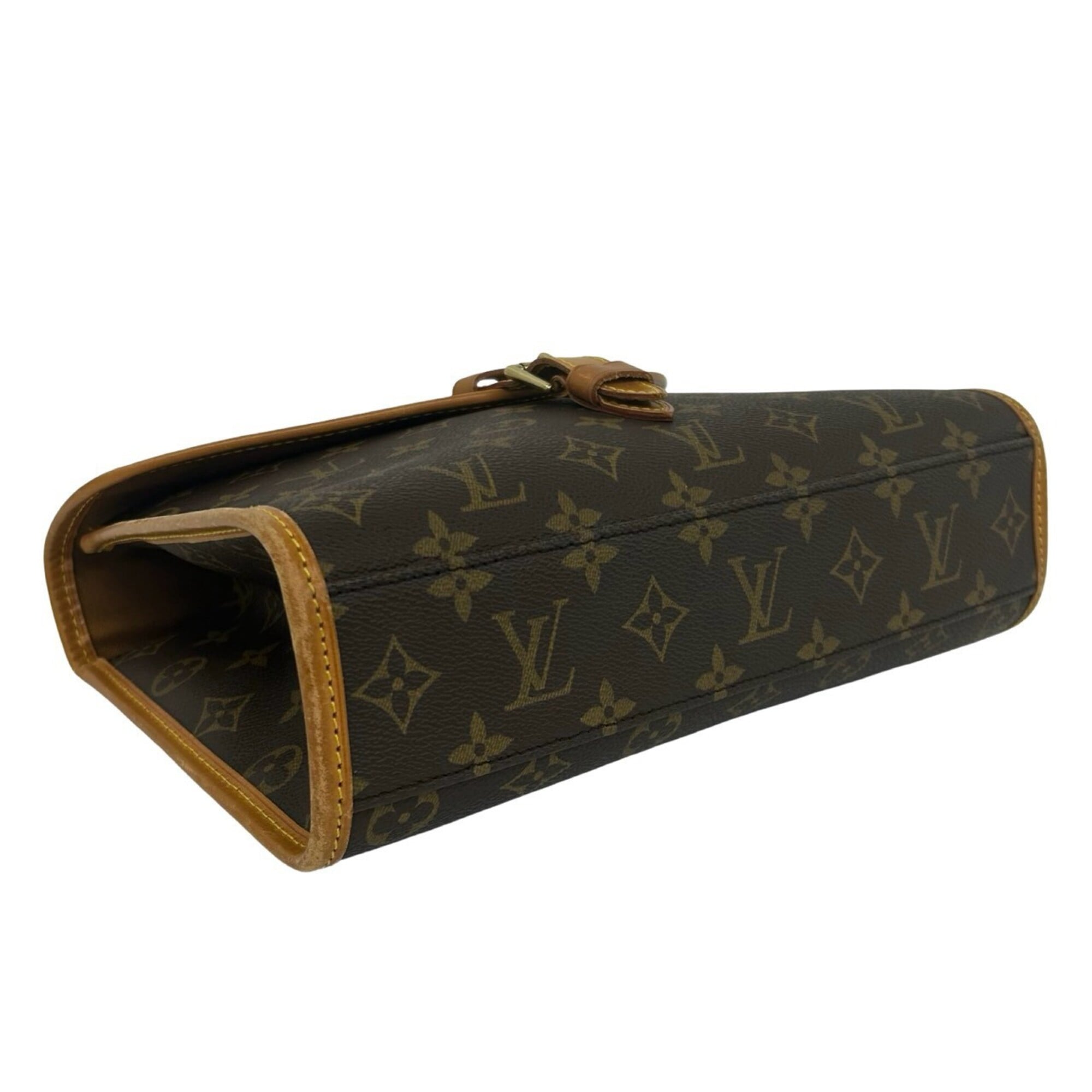 Louis Vuitton Brown Leather Pvc Handbag Shoulder Bag (Pre-Owned)