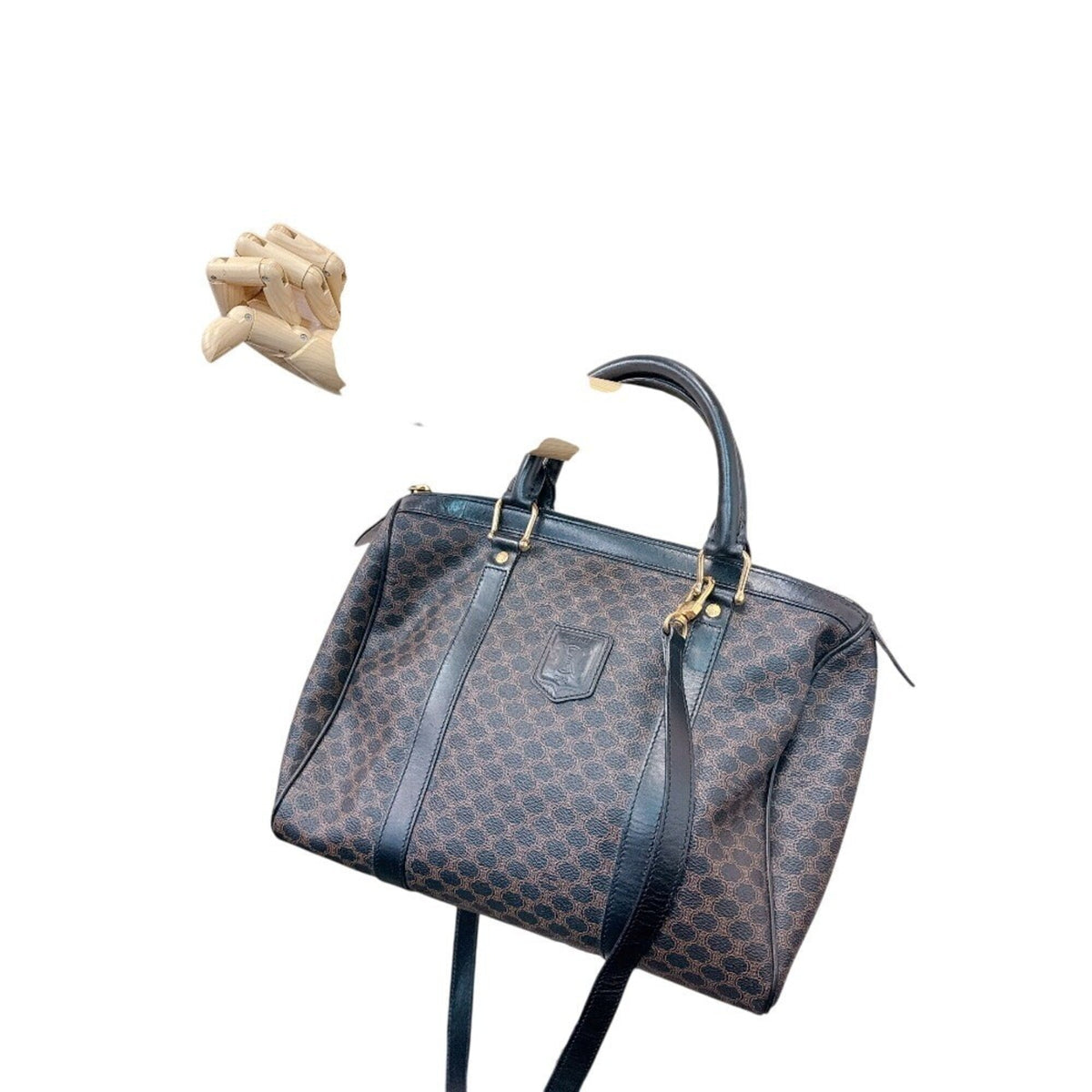 Celine Brown Leather Boston Bag (Pre-Owned)