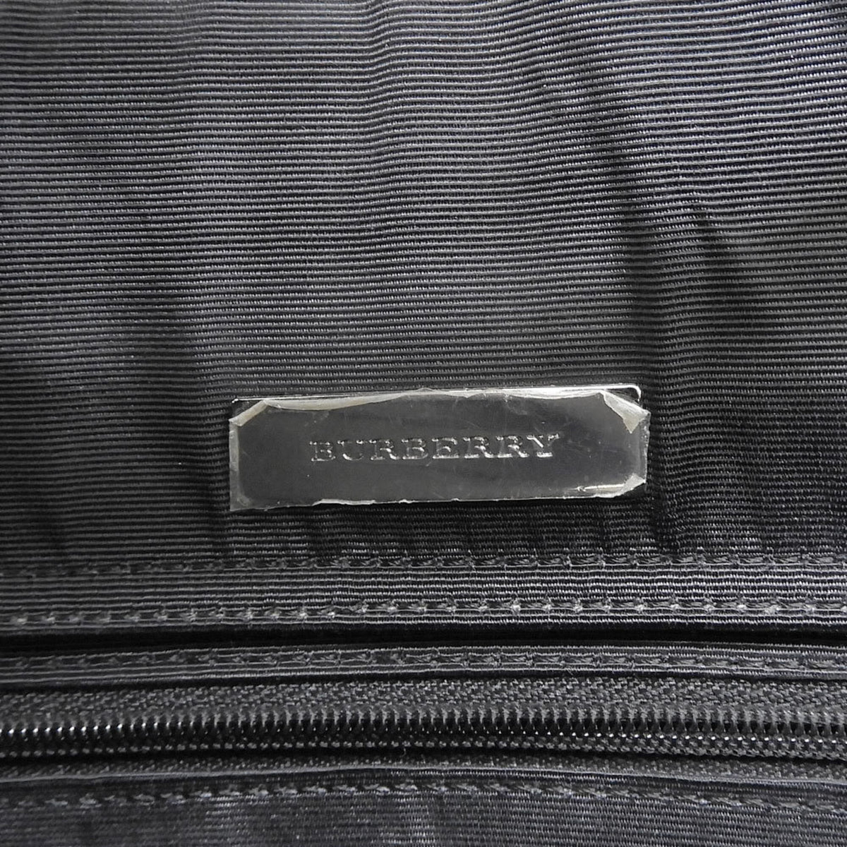 Burberry Beige Black Fabric Shoulder Bag (Pre-Owned)