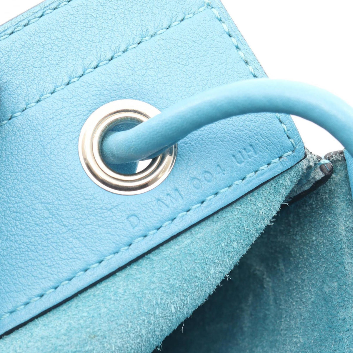Hermes Blue Swift Leather Handbag Shoulder Bag (Pre-Owned)