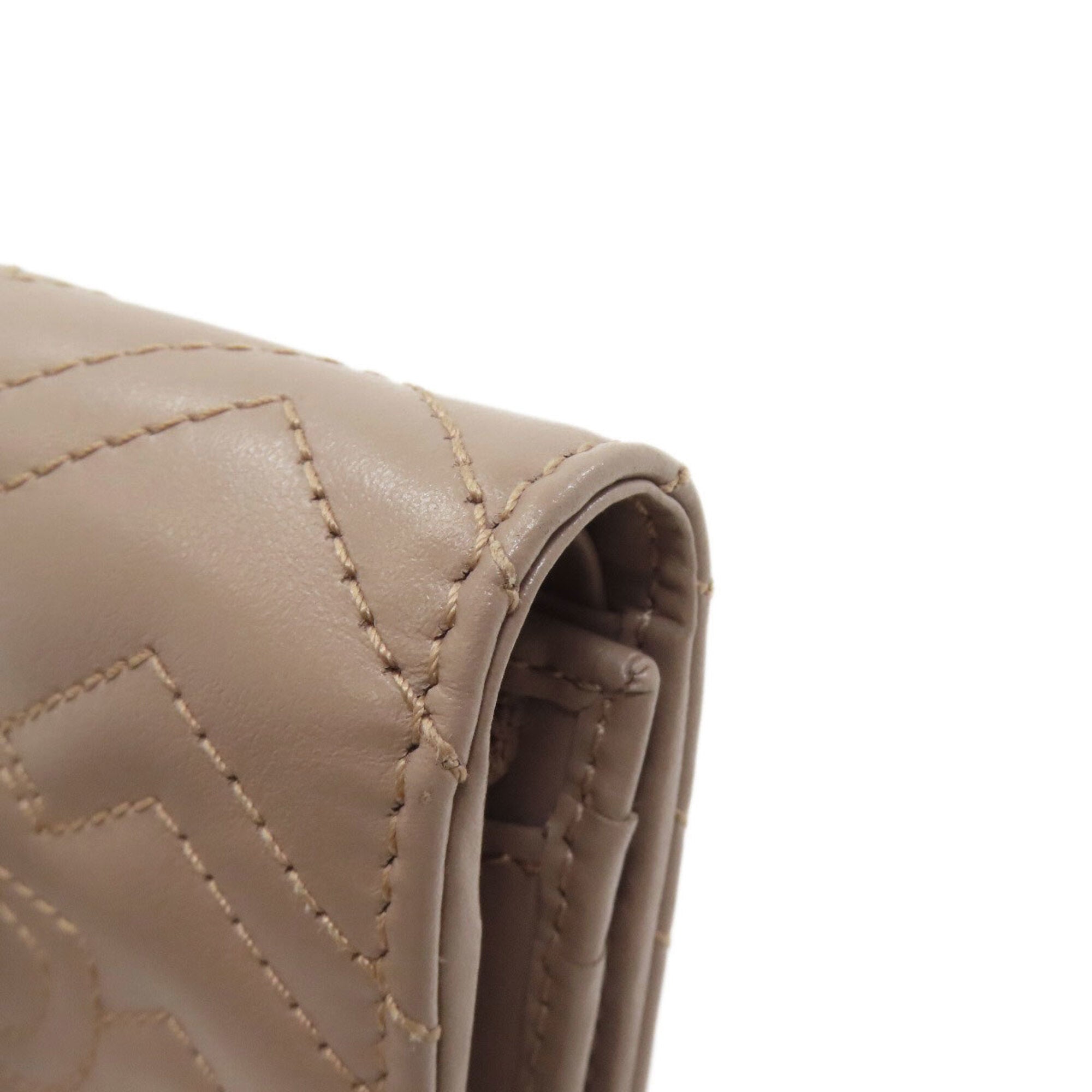 Gucci Pink Beige Leather Wallet (Bi-Fold) (Pre-Owned)