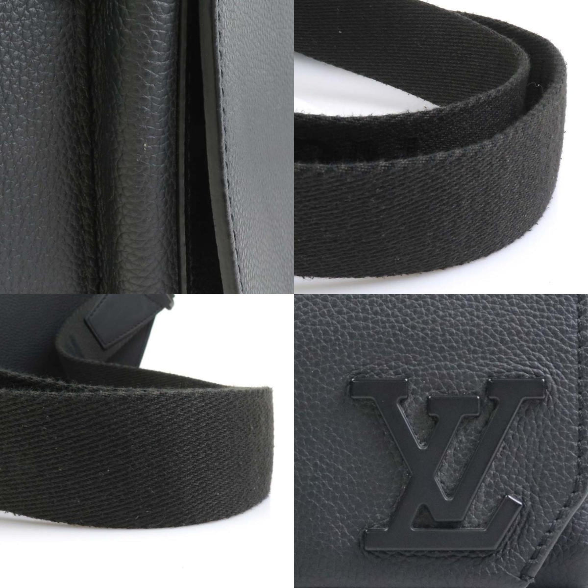 Louis Vuitton Black Leather Sling Bag (Pre-Owned)