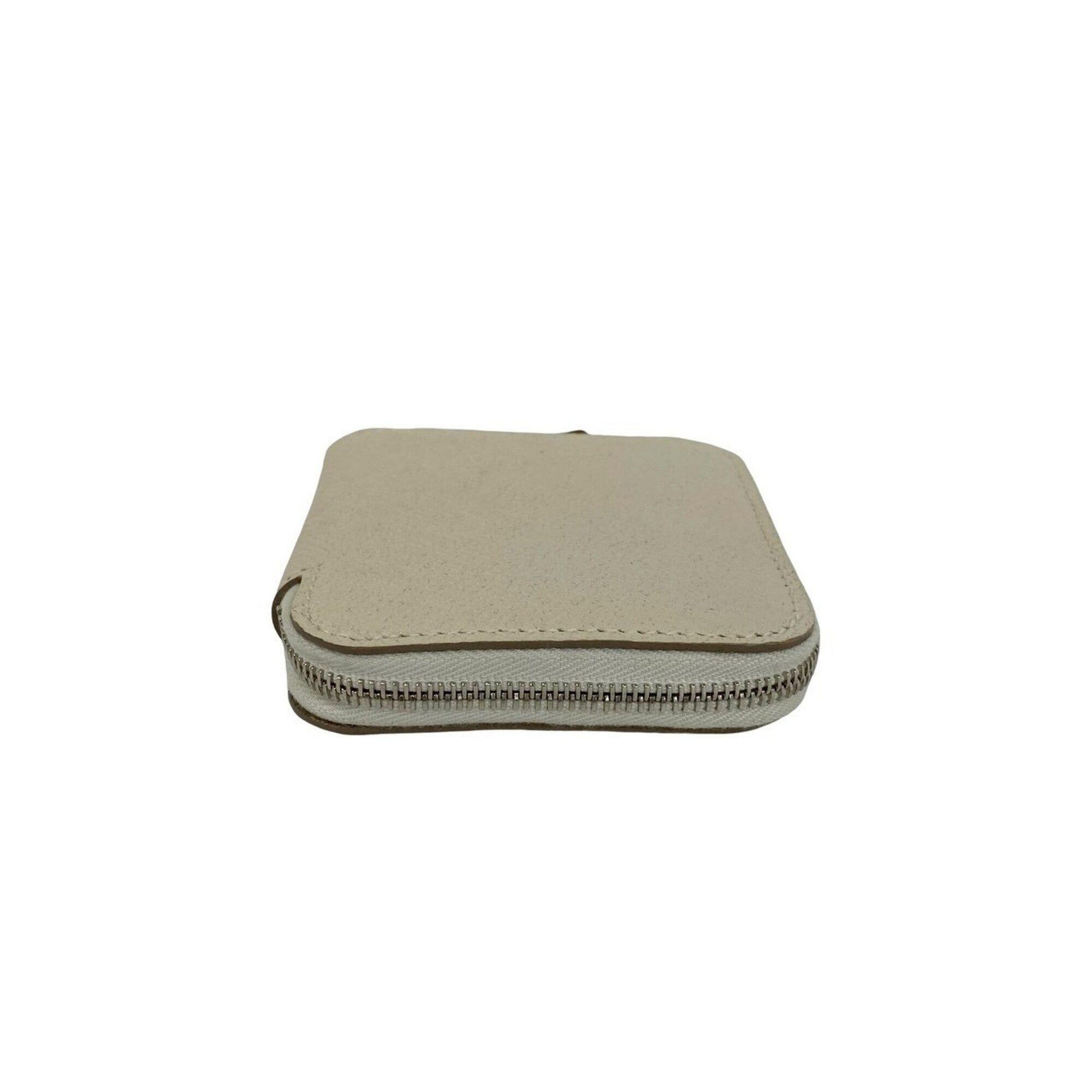 Hermes White Epsom Leather Coin Purse/Coin Case (Pre-Owned)