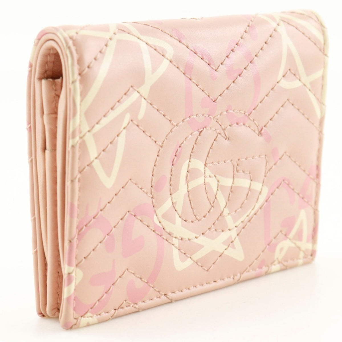 Gucci Pink Leather Bill Wallet (Bi-Fold) (Pre-Owned)