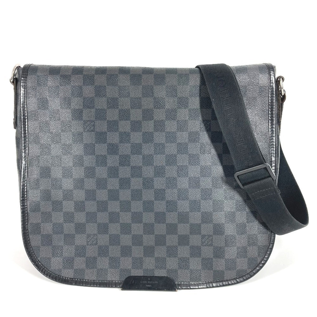 Louis Vuitton Black Damier Graphite Messenger Bag Shoulder Bag (Pre-Owned)