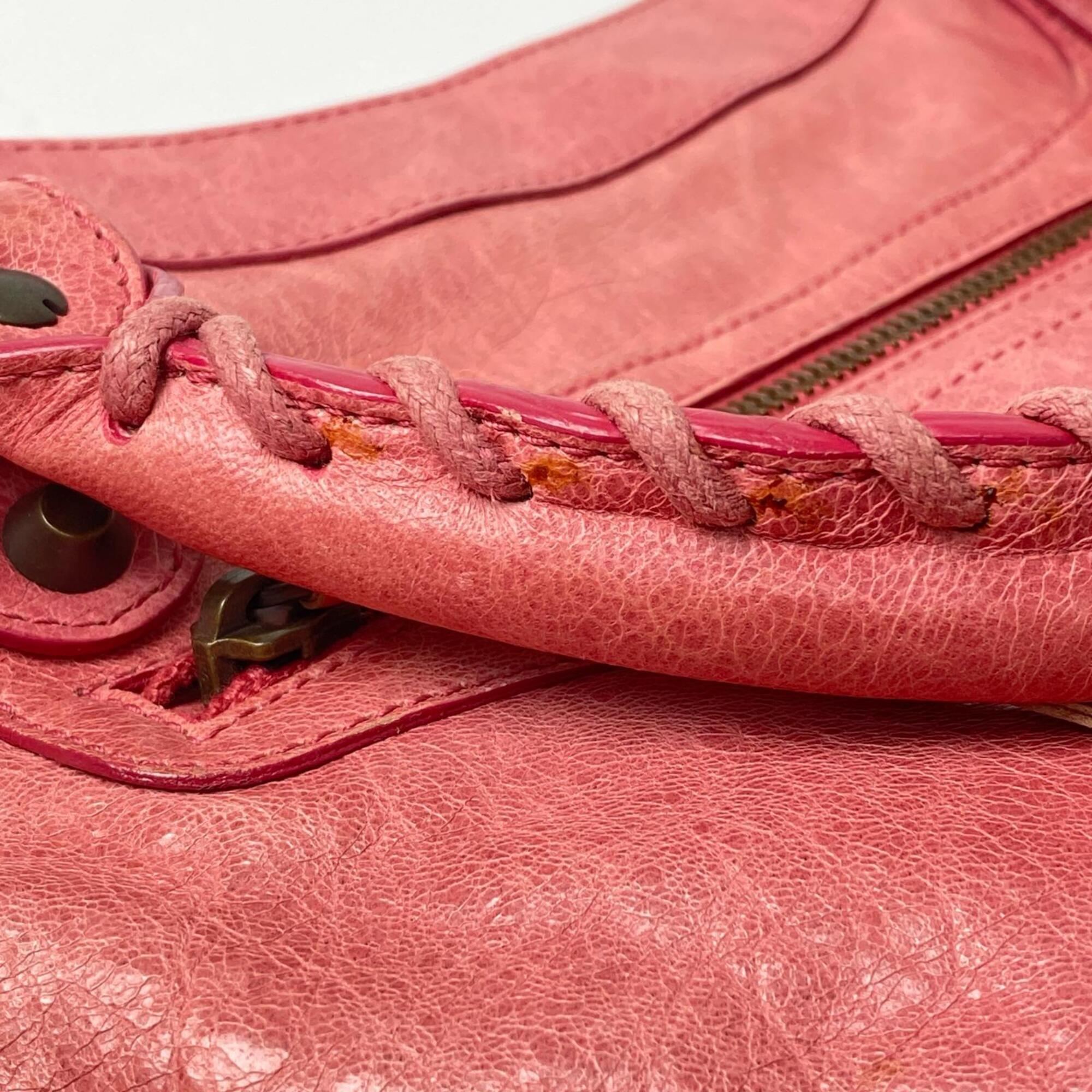 Balenciaga Pink Leather Handbag Shoulder Bag (Pre-Owned)
