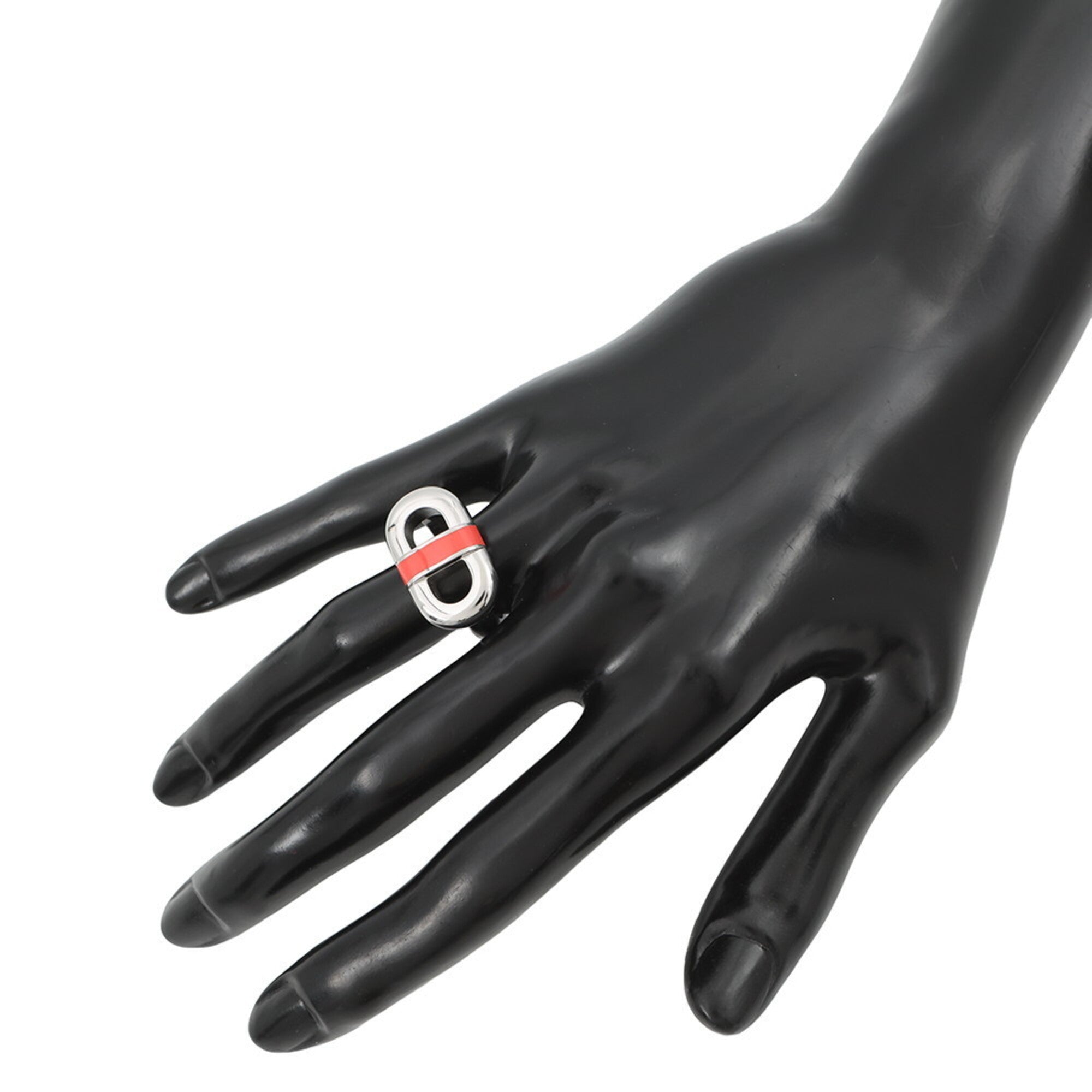 Hermes Silver Silver 925 Band Ring (Pre-Owned)