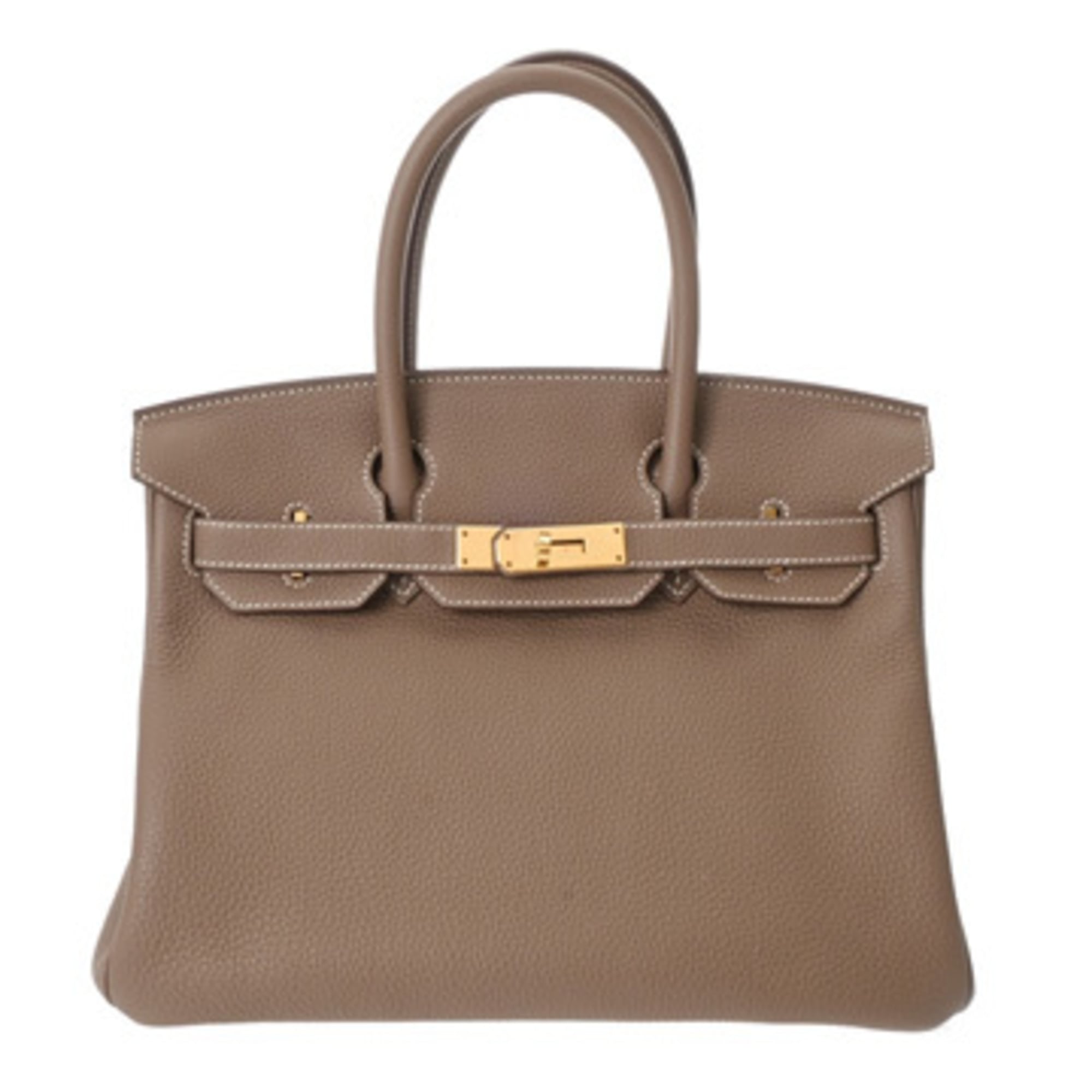 Hermes Birkin Etoupe Gray Togo Leather Handbag (Pre-Owned)