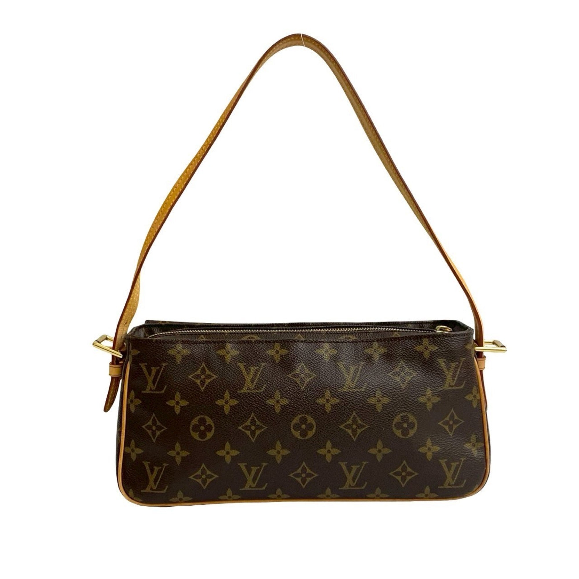Louis Vuitton Brown Leather Pvc Shoulder Bag Tote Bag (Pre-Owned)
