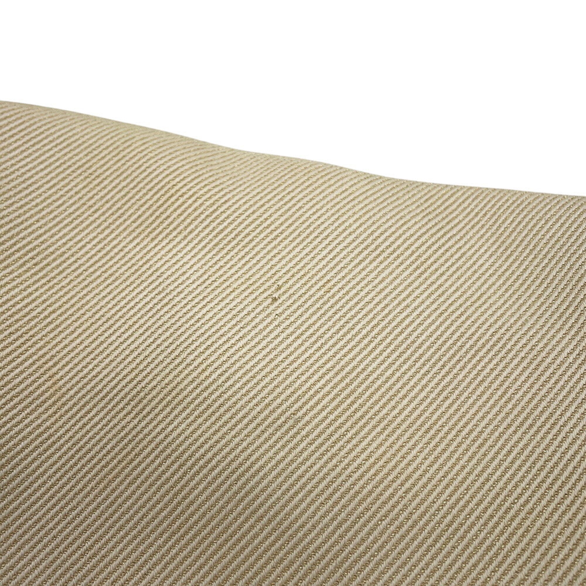 Chanel Beige Brown Ivory Canvas Leather Handbag Shoulder Bag (Pre-Owned)