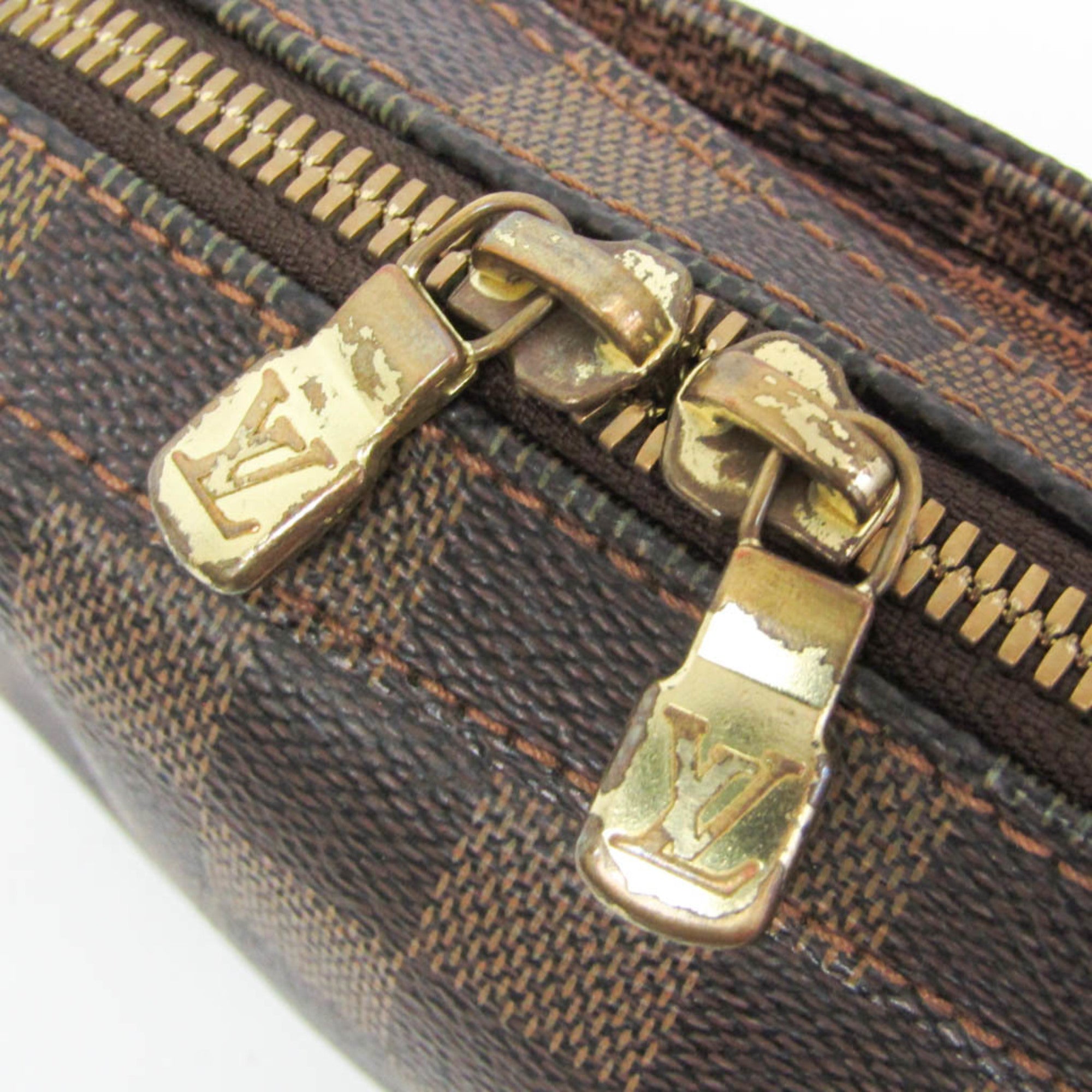 Louis Vuitton Geronimos Waist Bag Damier Brown Canvas Clutche & Pouche Bag (Pre-Owned)