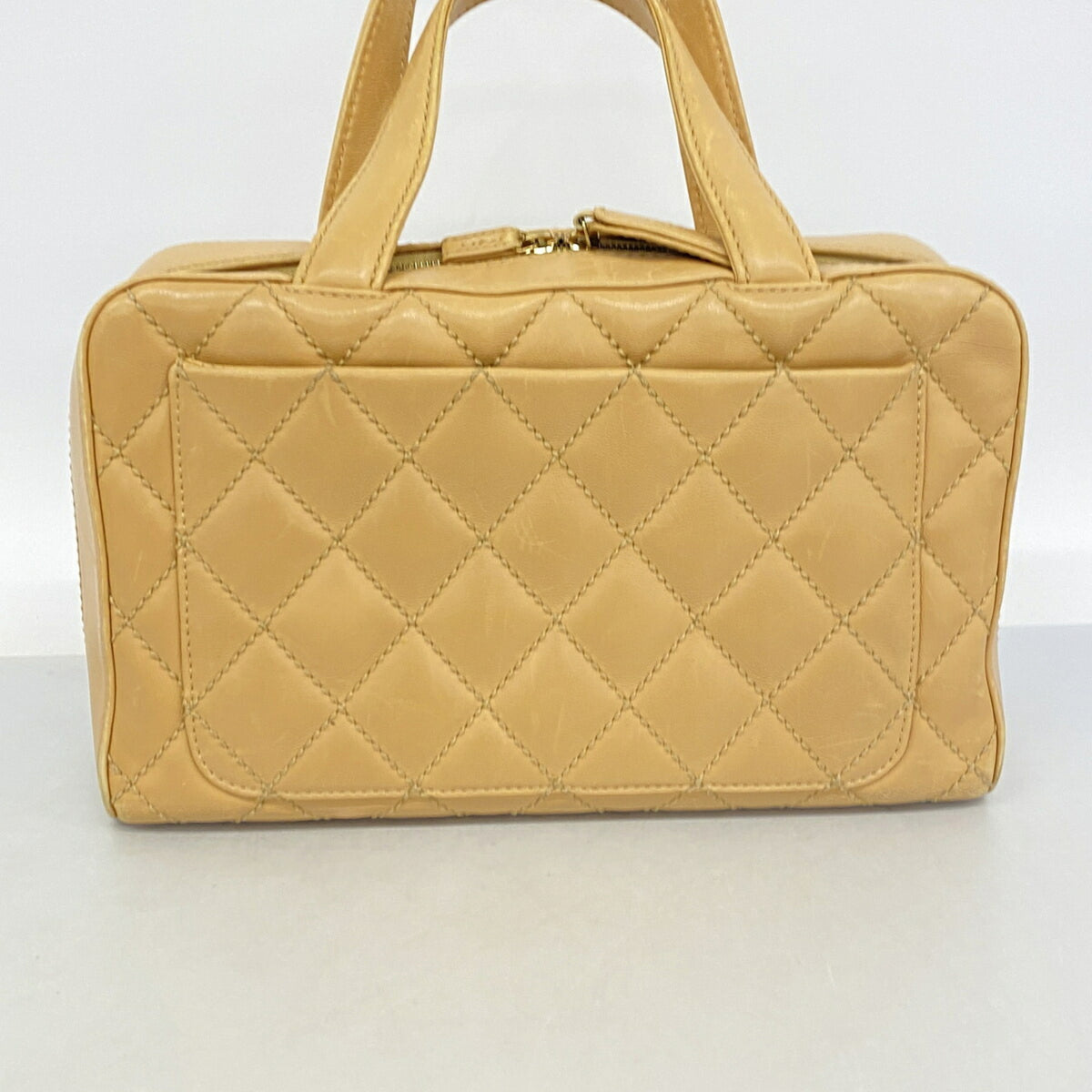 Chanel Beige Leather Handbag (Pre-Owned)