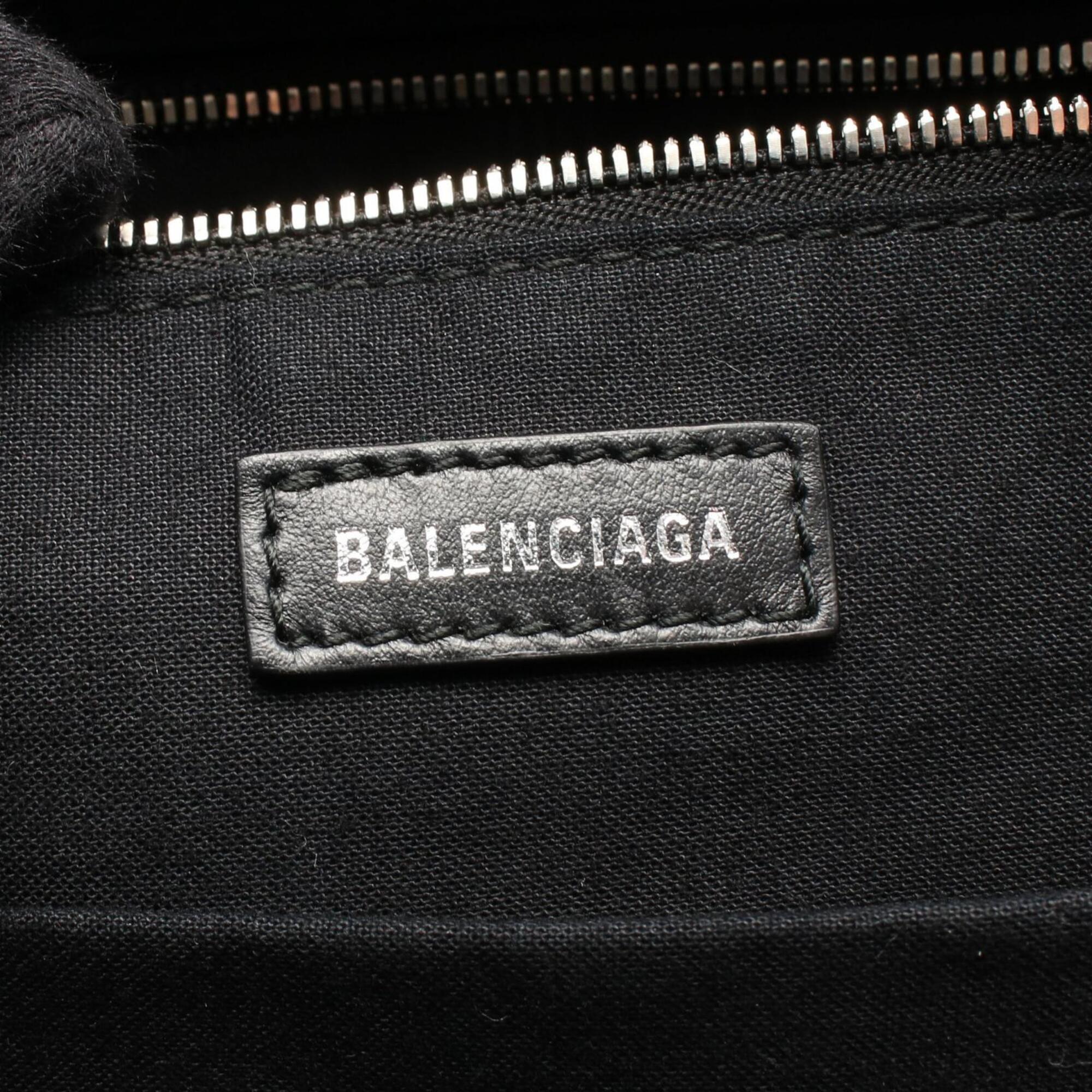 Balenciaga Black Red Color Leather Backpack (Pre-Owned)