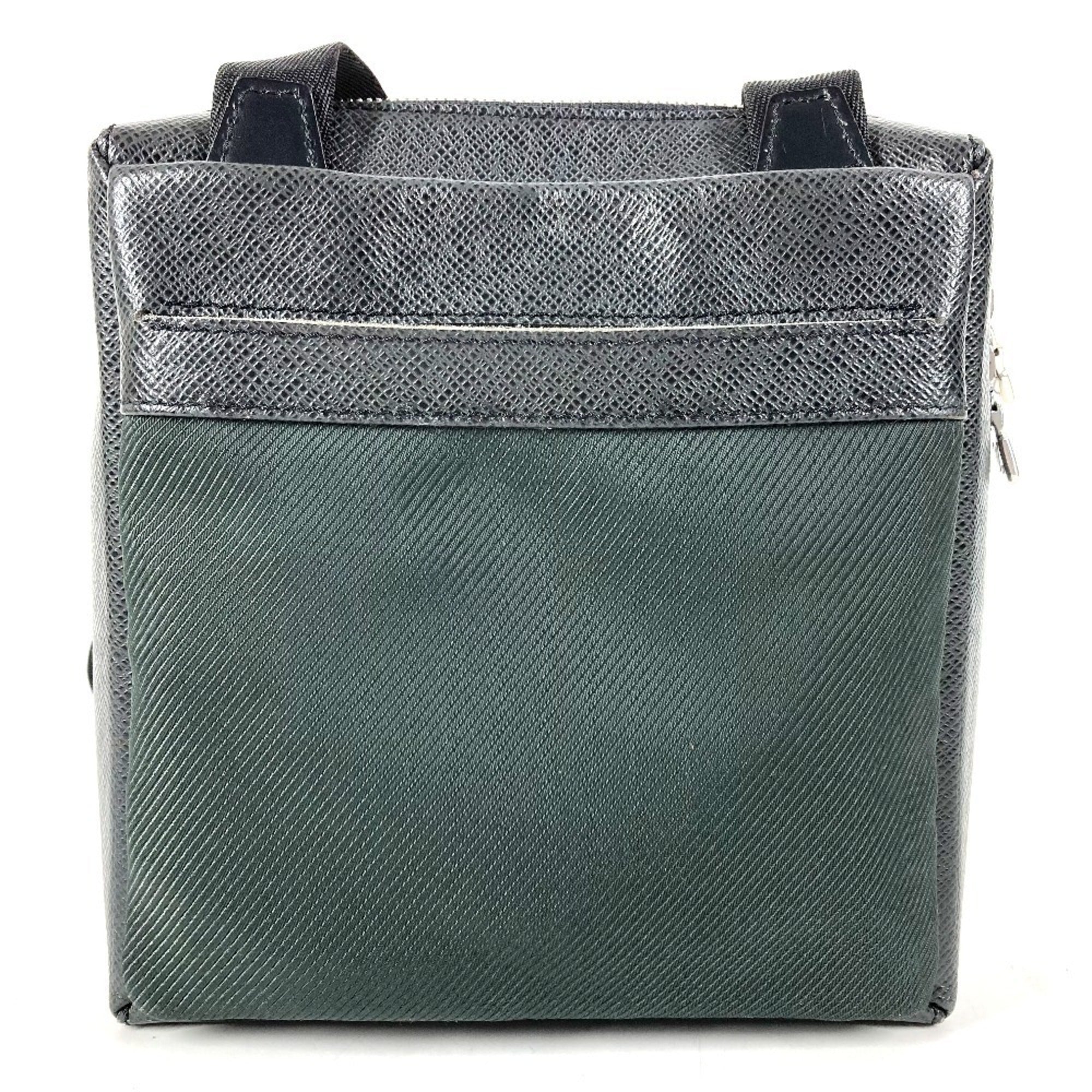 Louis Vuitton Black Khaki Nylon Leather Pochette Shoulder Bag (Pre-Owned)