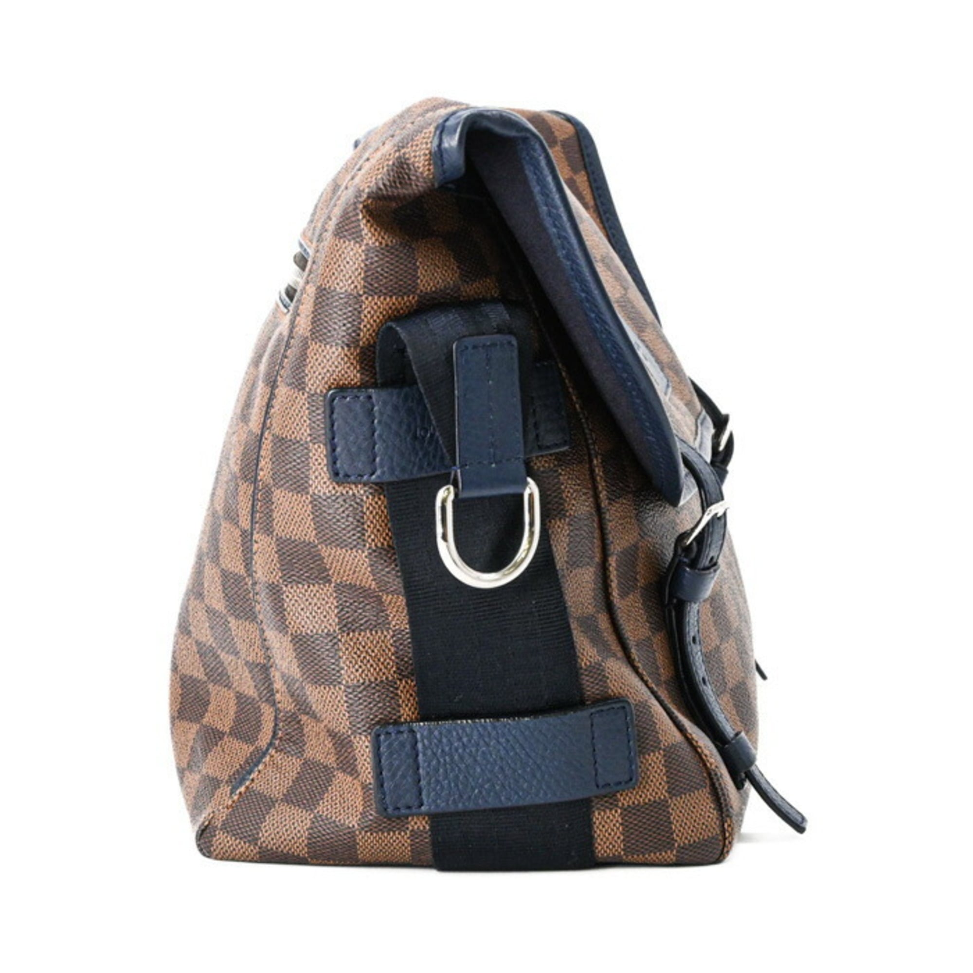 Louis Vuitton Brown Damier Canvas Dark Navy Shoulder Bag (Pre-Owned)