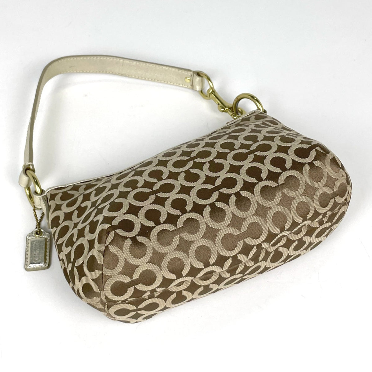 Coach Brown Canvas Leather Pouch (Pre-Owned)