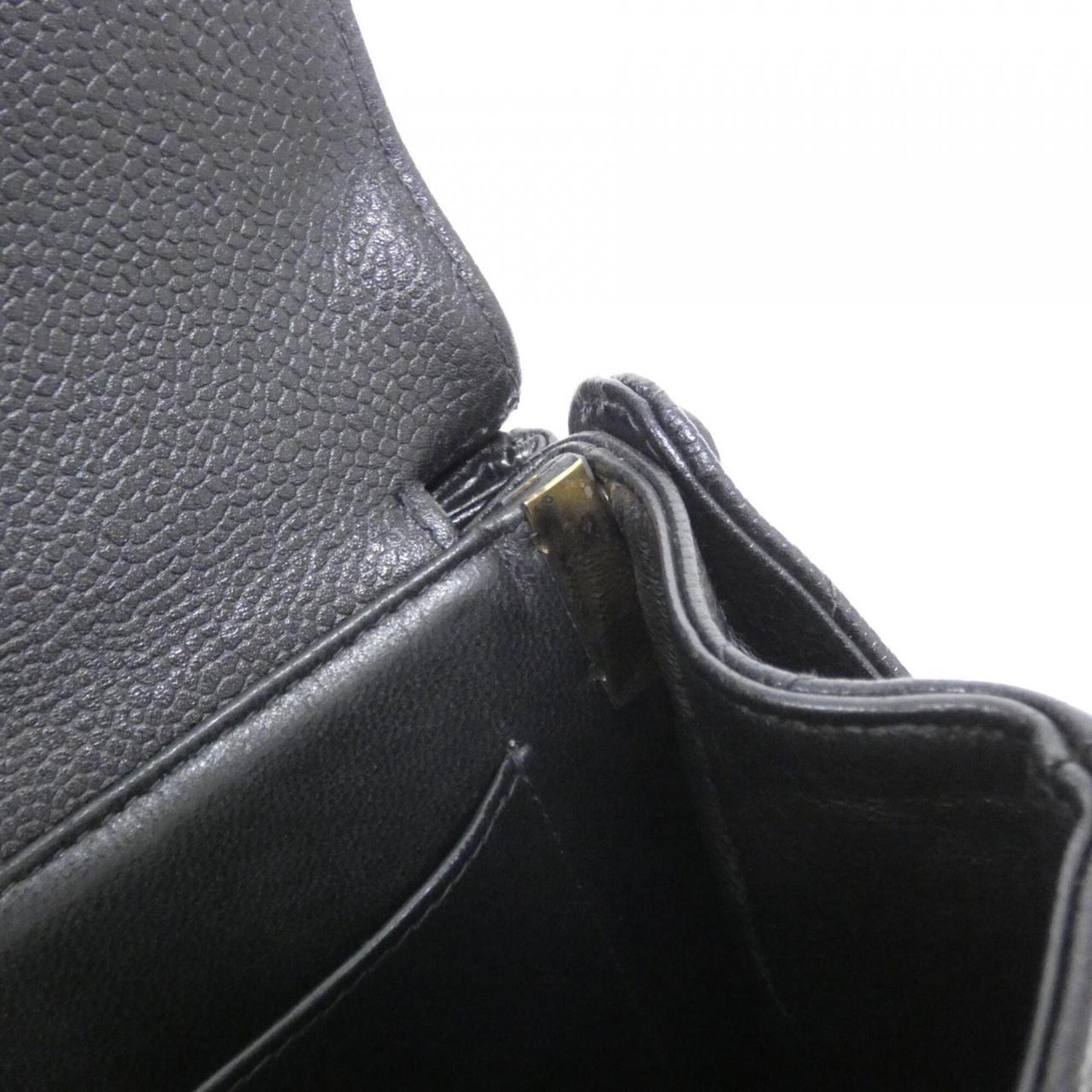 Chanel Black Grained Calfskin Shoulder Bag (Pre-Owned)