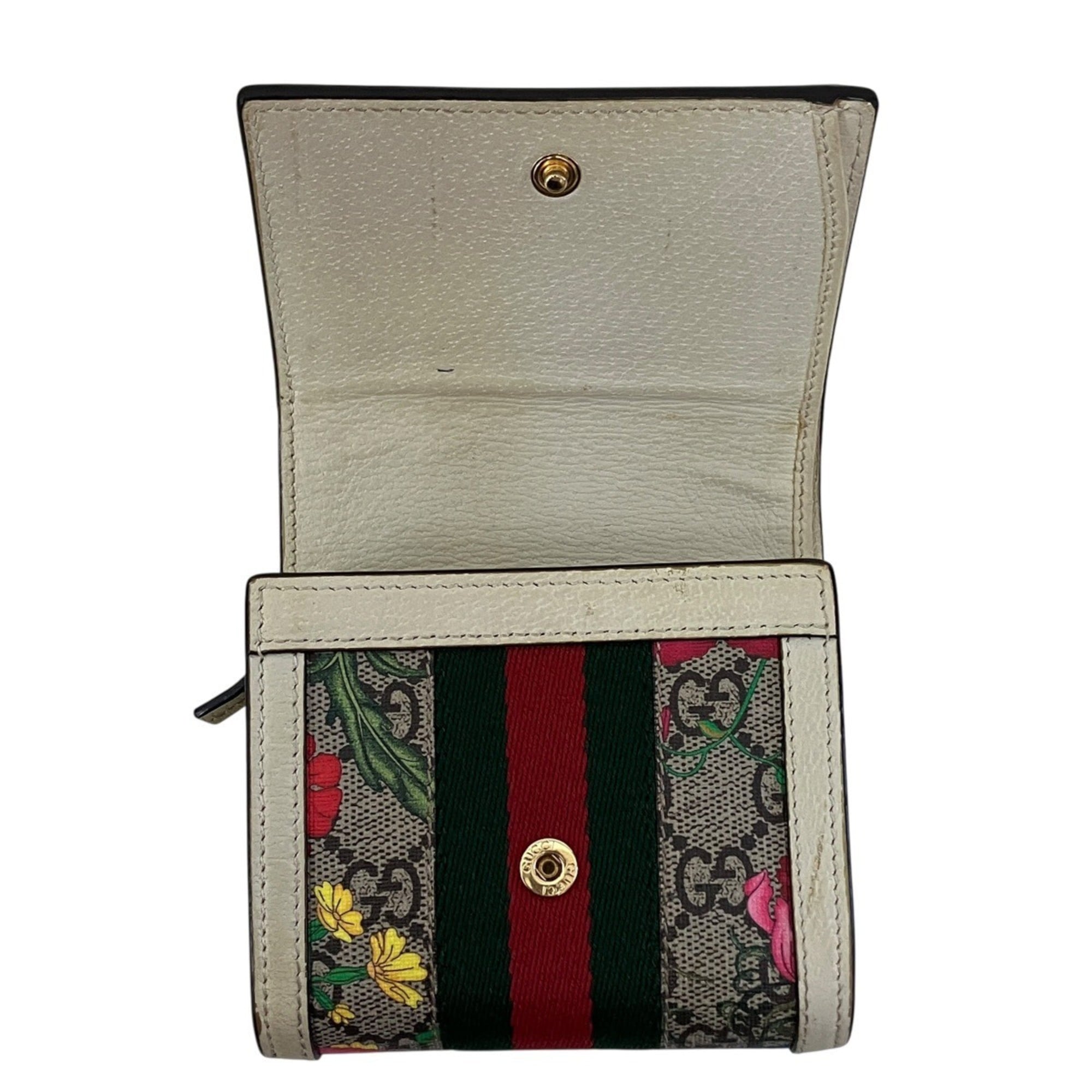 Gucci Gg Supreme Multi-Color Canvas Leather Wallet (Bi-Fold) (Pre-Owned)