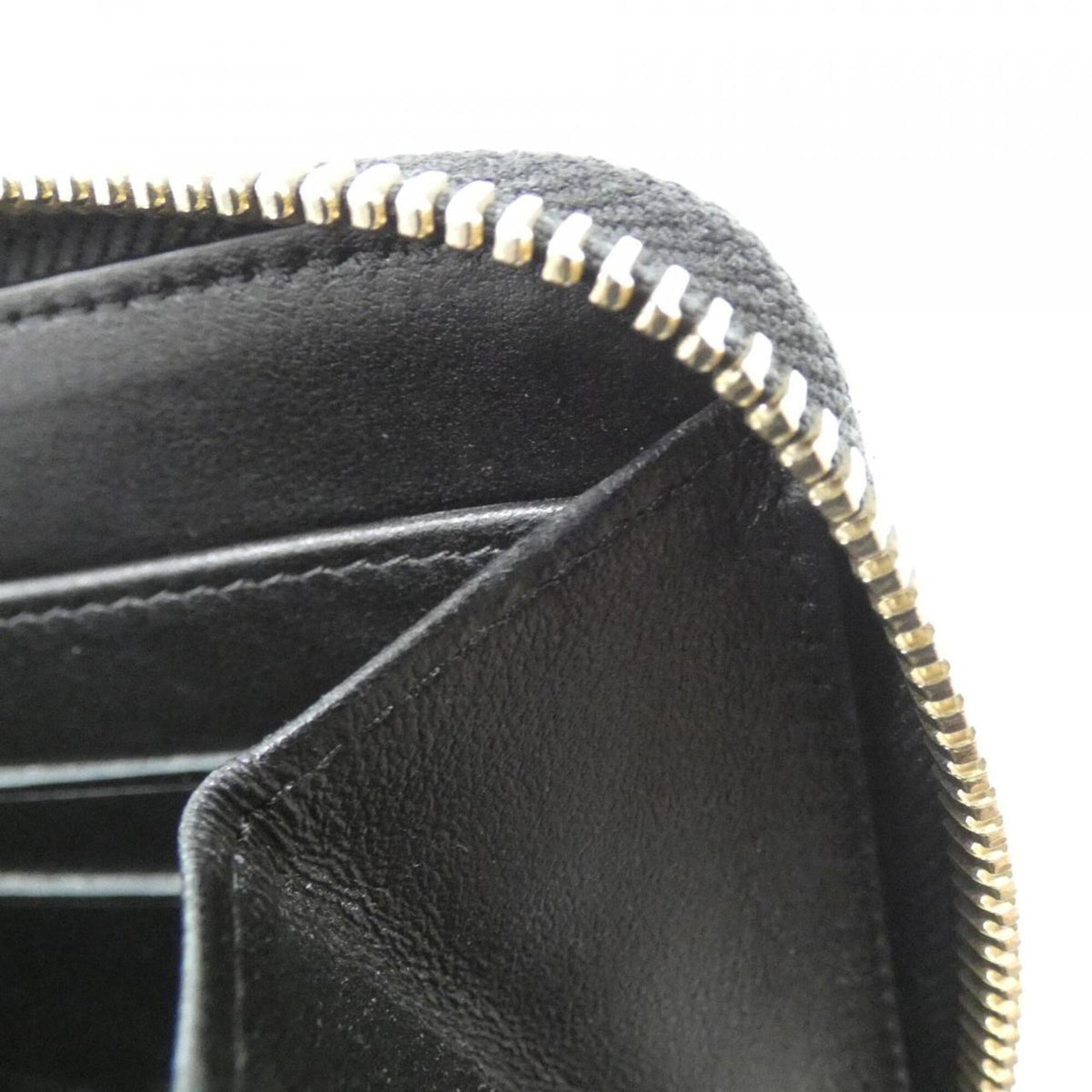 Chanel Black Grained Calfskin Long Wallet (Bi-Fold) (Pre-Owned)