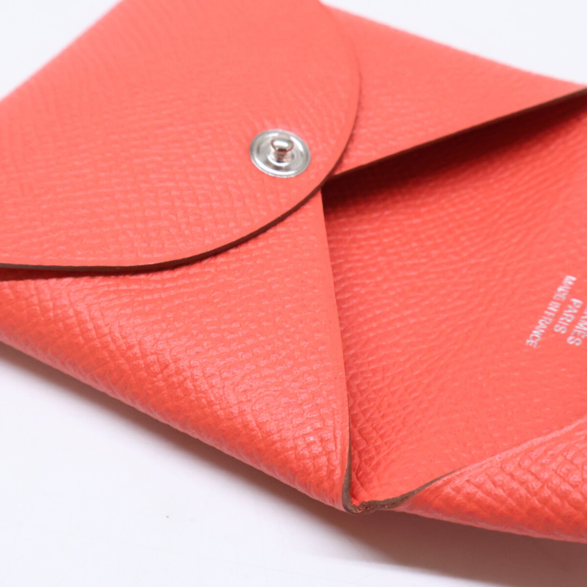 Hermes Orange Epsom Leather Coin Purse/Coin Case (Pre-Owned)