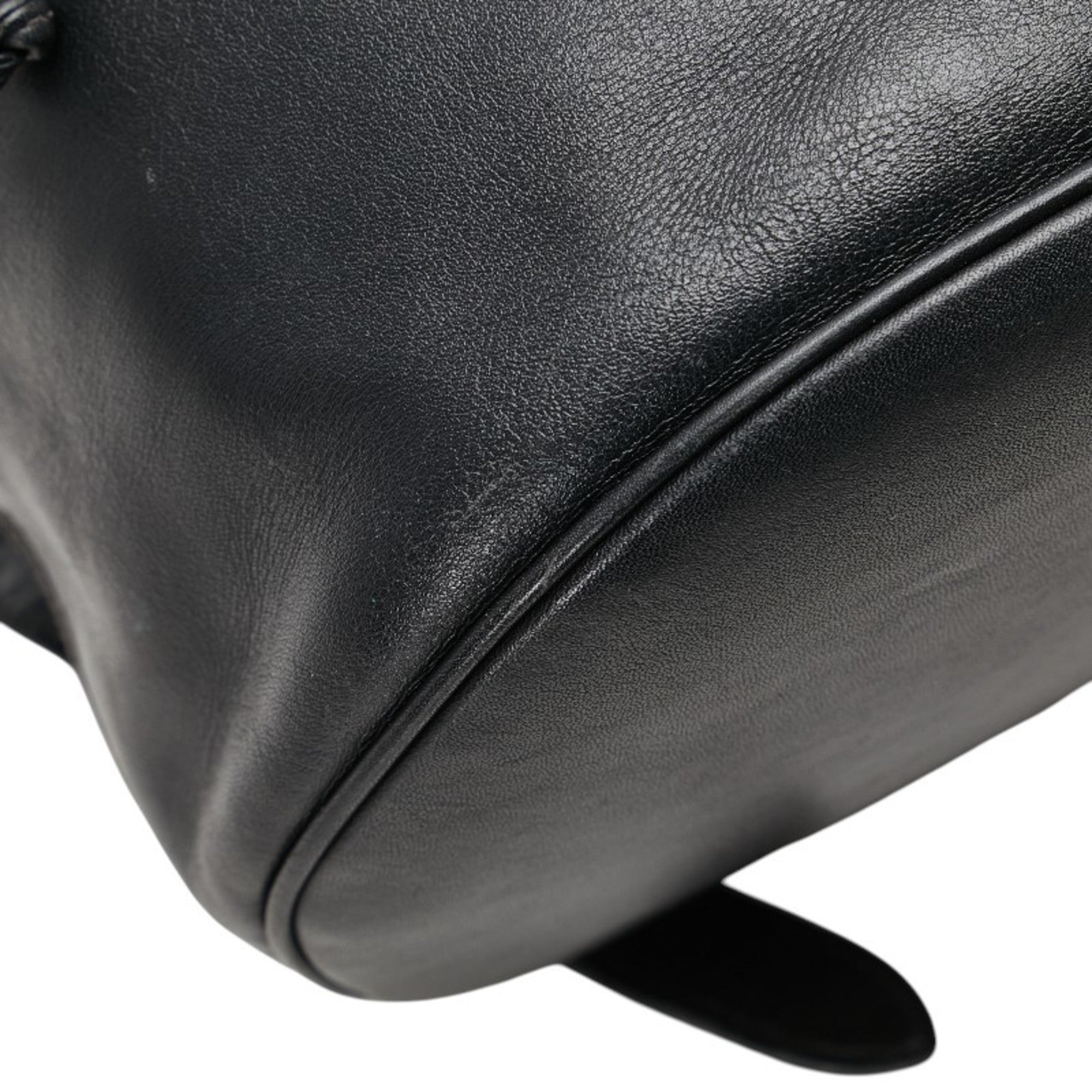Salvatore Ferragamo Gancini Black Leather Backpack (Pre-Owned)