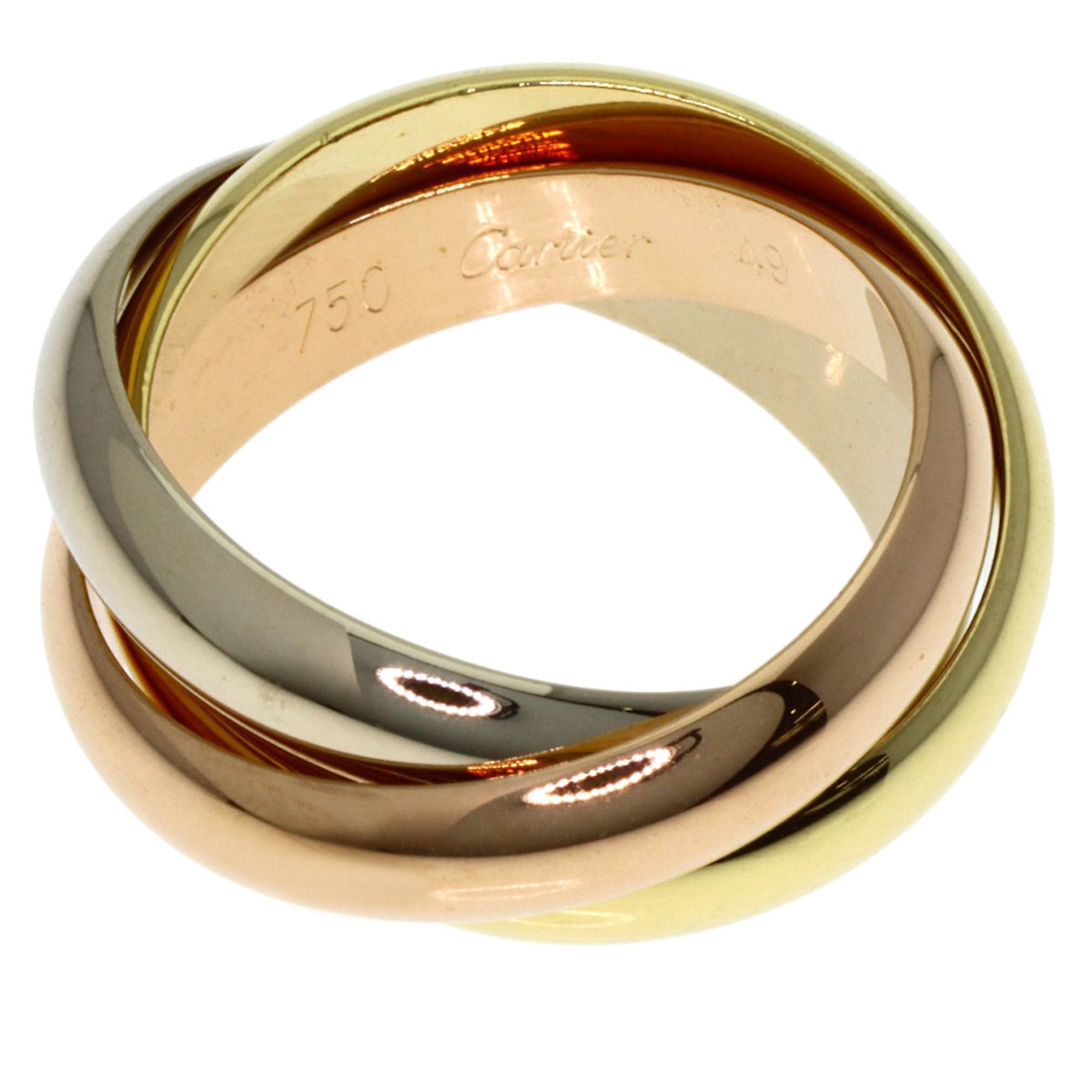 Cartier Trinity Yellow Gold (18K) Pink Gold (18K) White Gold (18K) Band Ring (Pre-Owned)