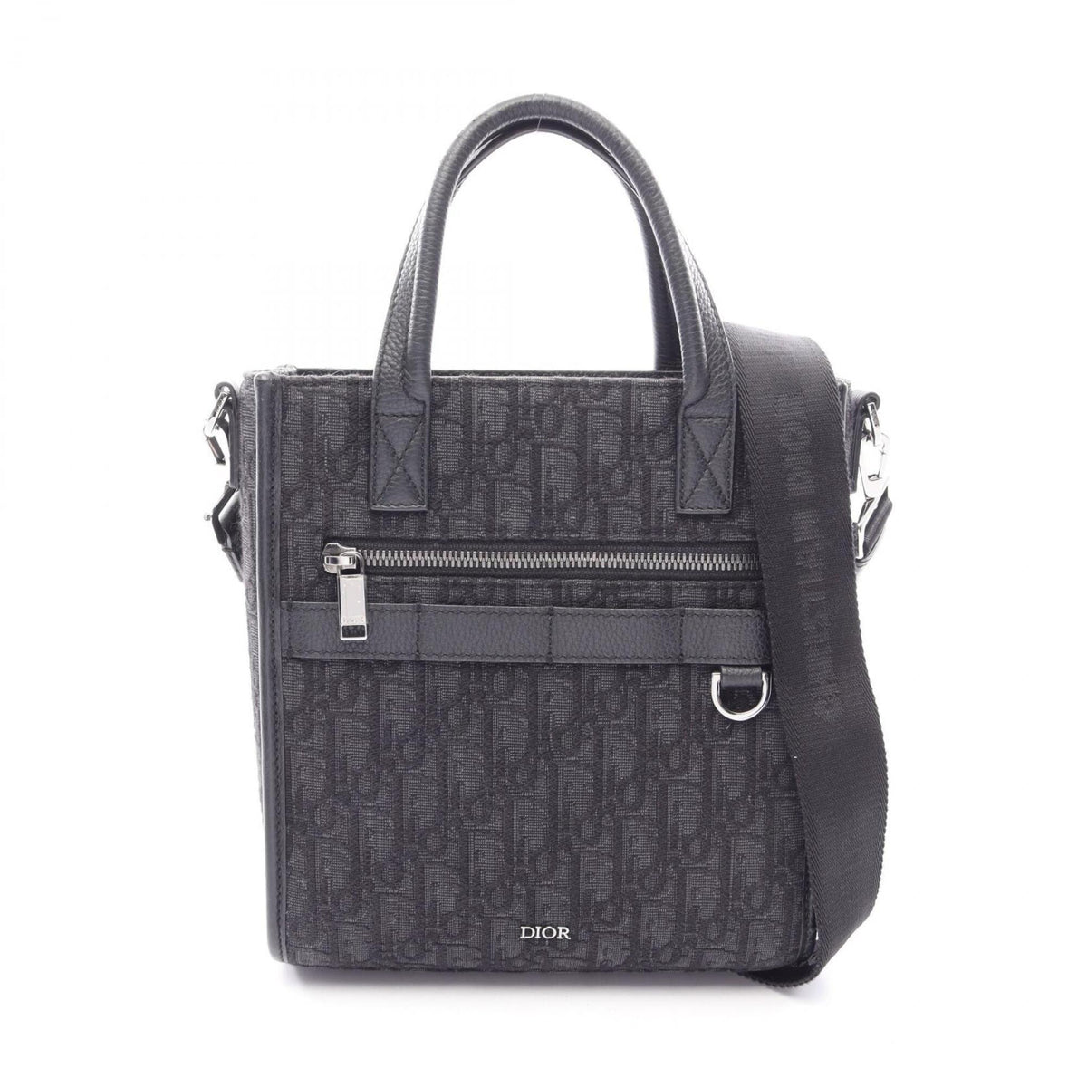 Christian Dior Black Canvas Leather Handbag (Pre-Owned)