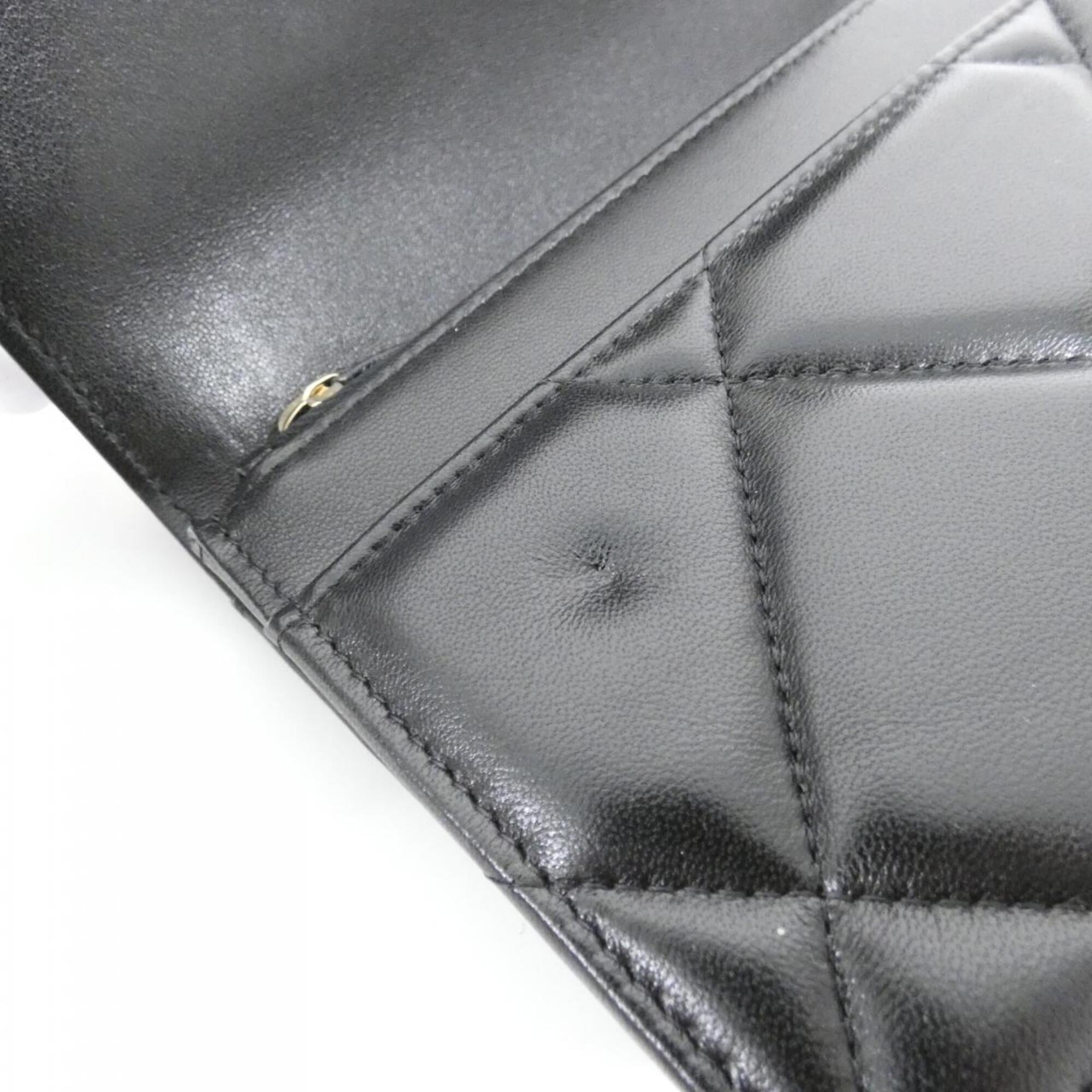 Chanel Black Leather Chain/Shoulder Wallet (Pre-Owned)