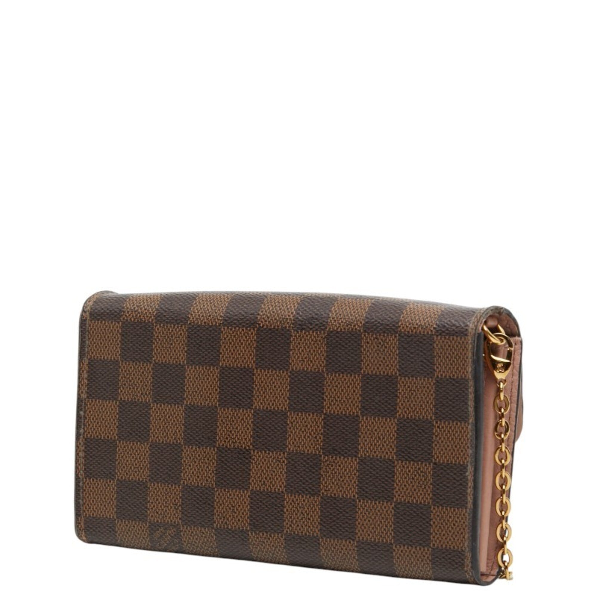 Louis Vuitton Brown Rose Ballerine Pvc Leather Chain/Shoulder Wallet (Pre-Owned)