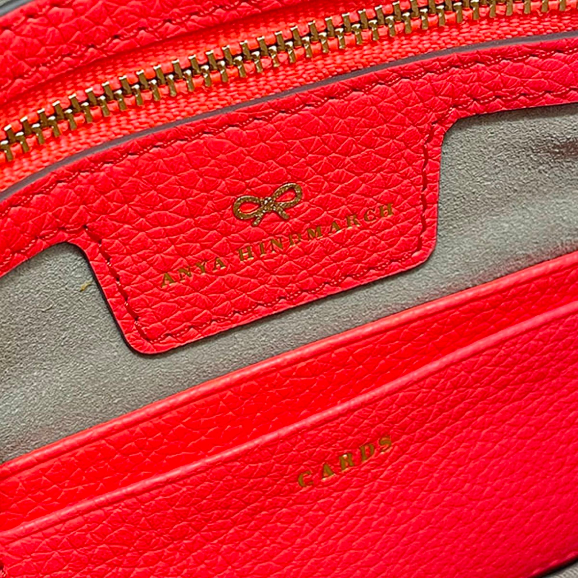 Anya Hindmarch Gold Leather Clutch Bag Pouch (Pre-Owned)