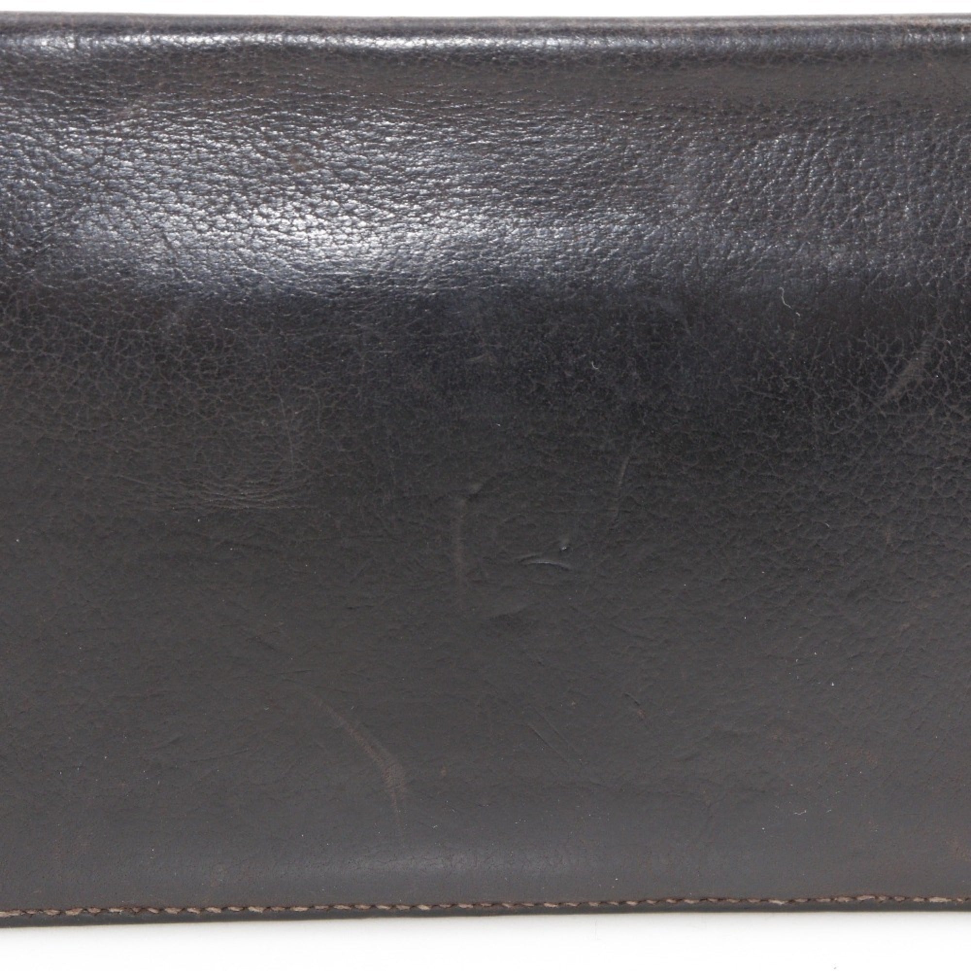 Hermes Brown Leather Bill Wallet (Bi-Fold) (Pre-Owned)