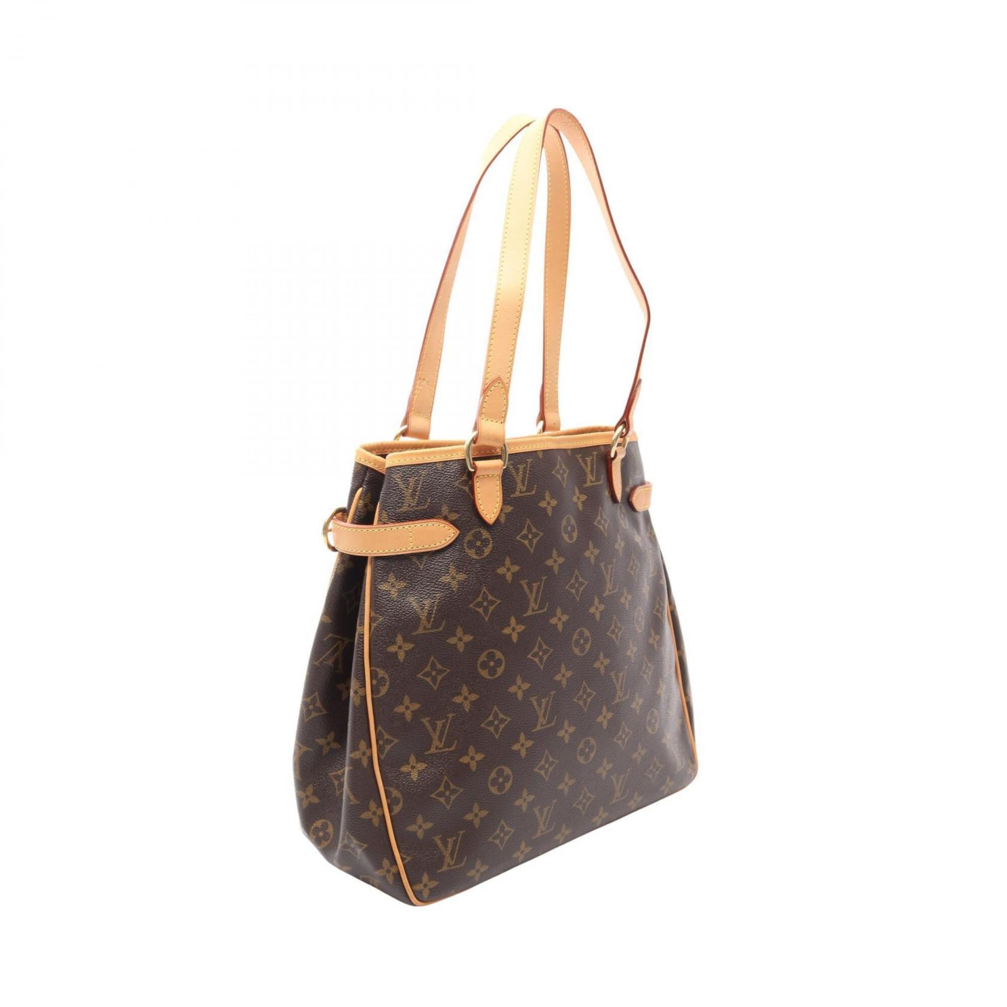 Louis Vuitton Brown Monogram Coated Canvas Leather Handbag Tote Bag (Pre-Owned)